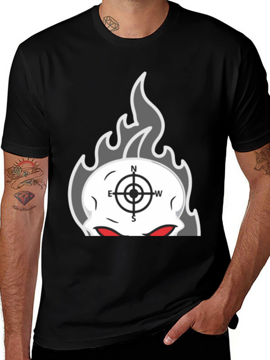 Skull Compass Graphic T-Shirt