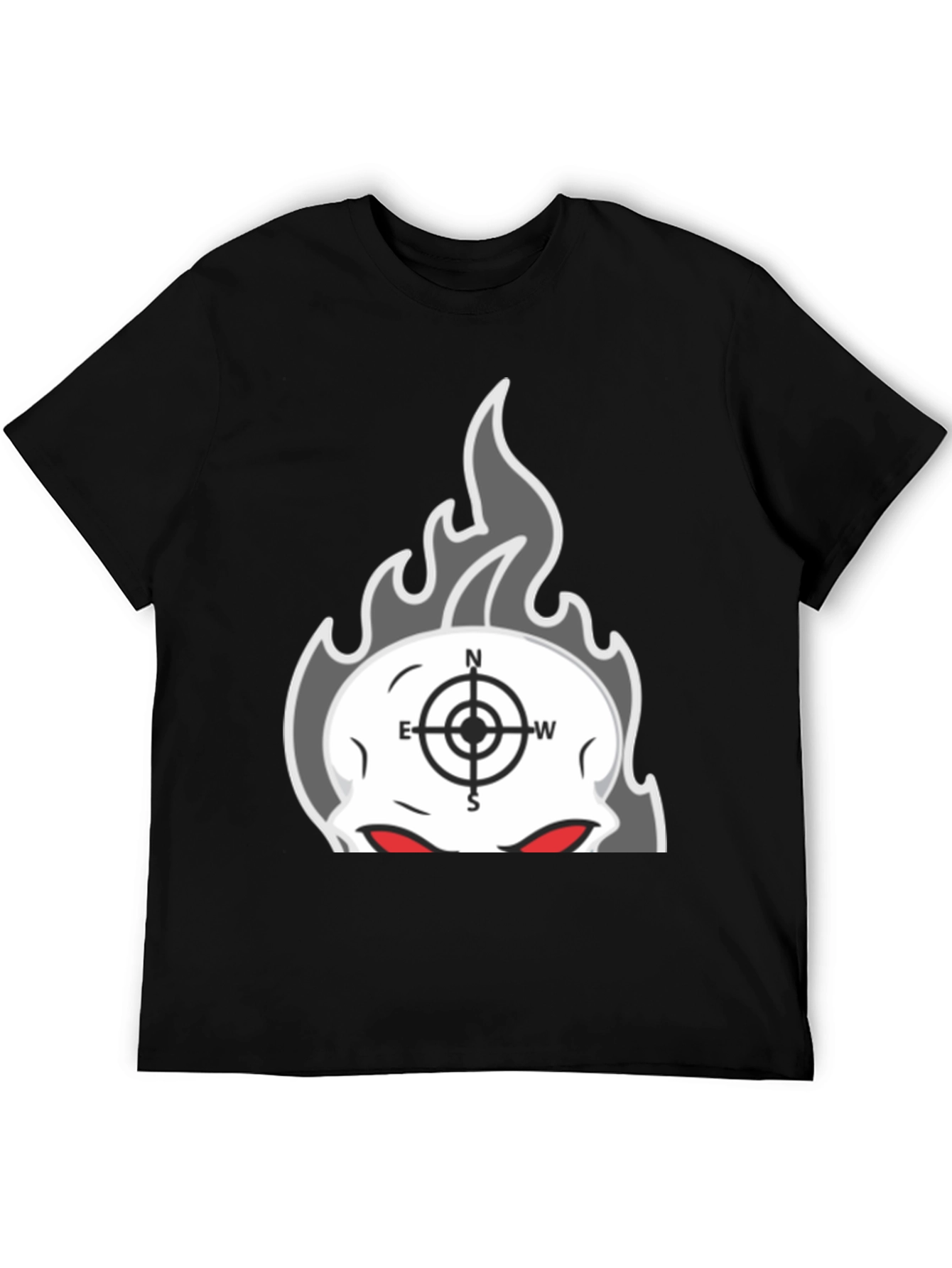Skull Compass Graphic T-Shirt
