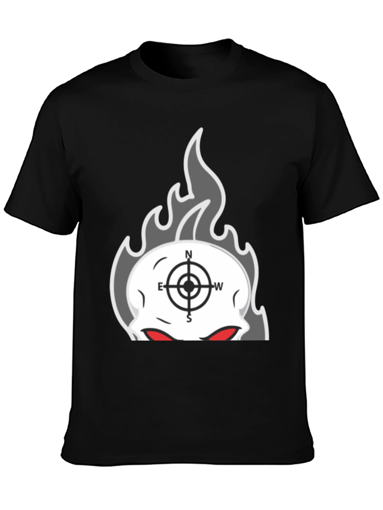 Skull Compass Graphic T-Shirt