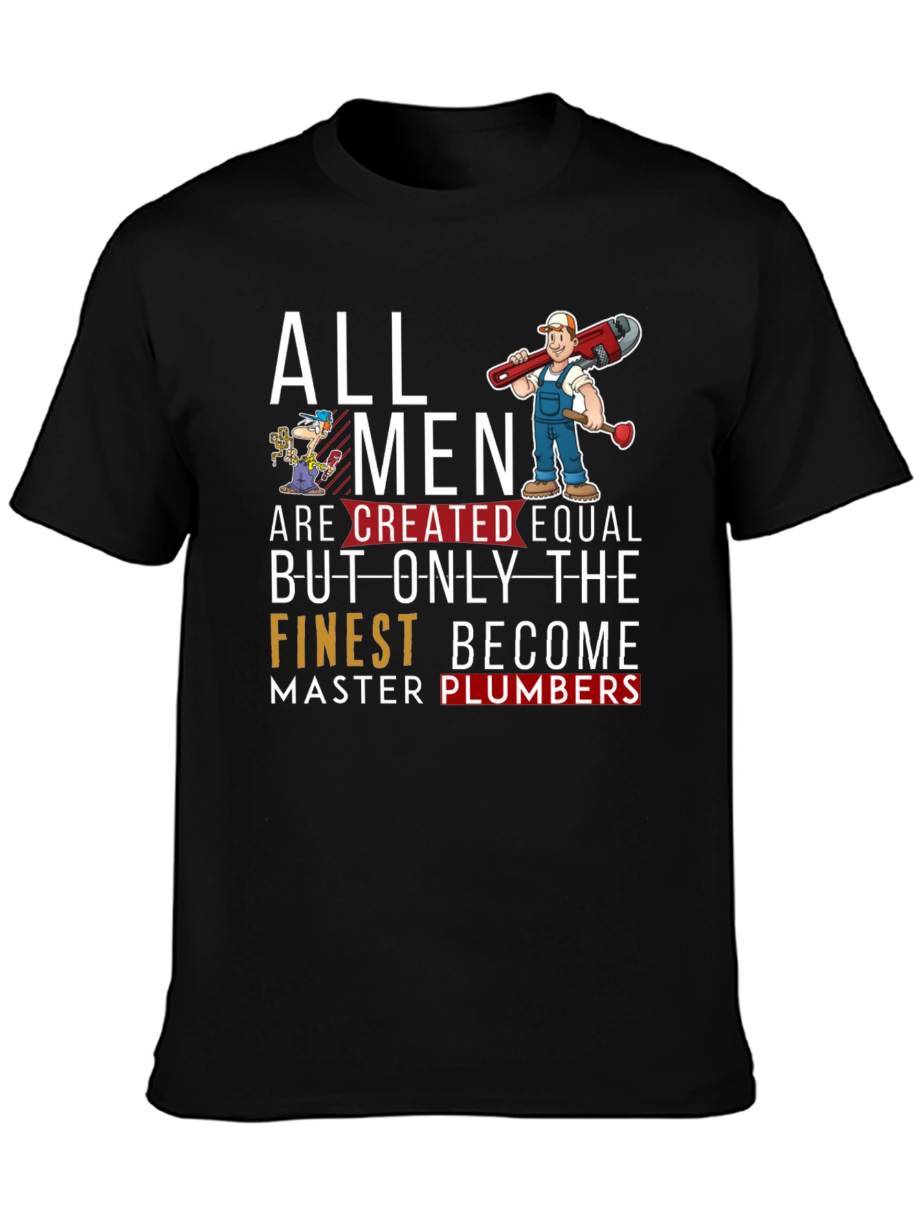 Master Plumber Graphic T-Shirt - Black