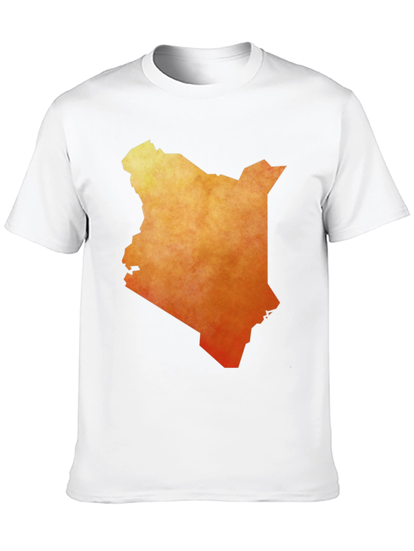 Kenya Map Graphic Tee - Black Cotton T-Shirt