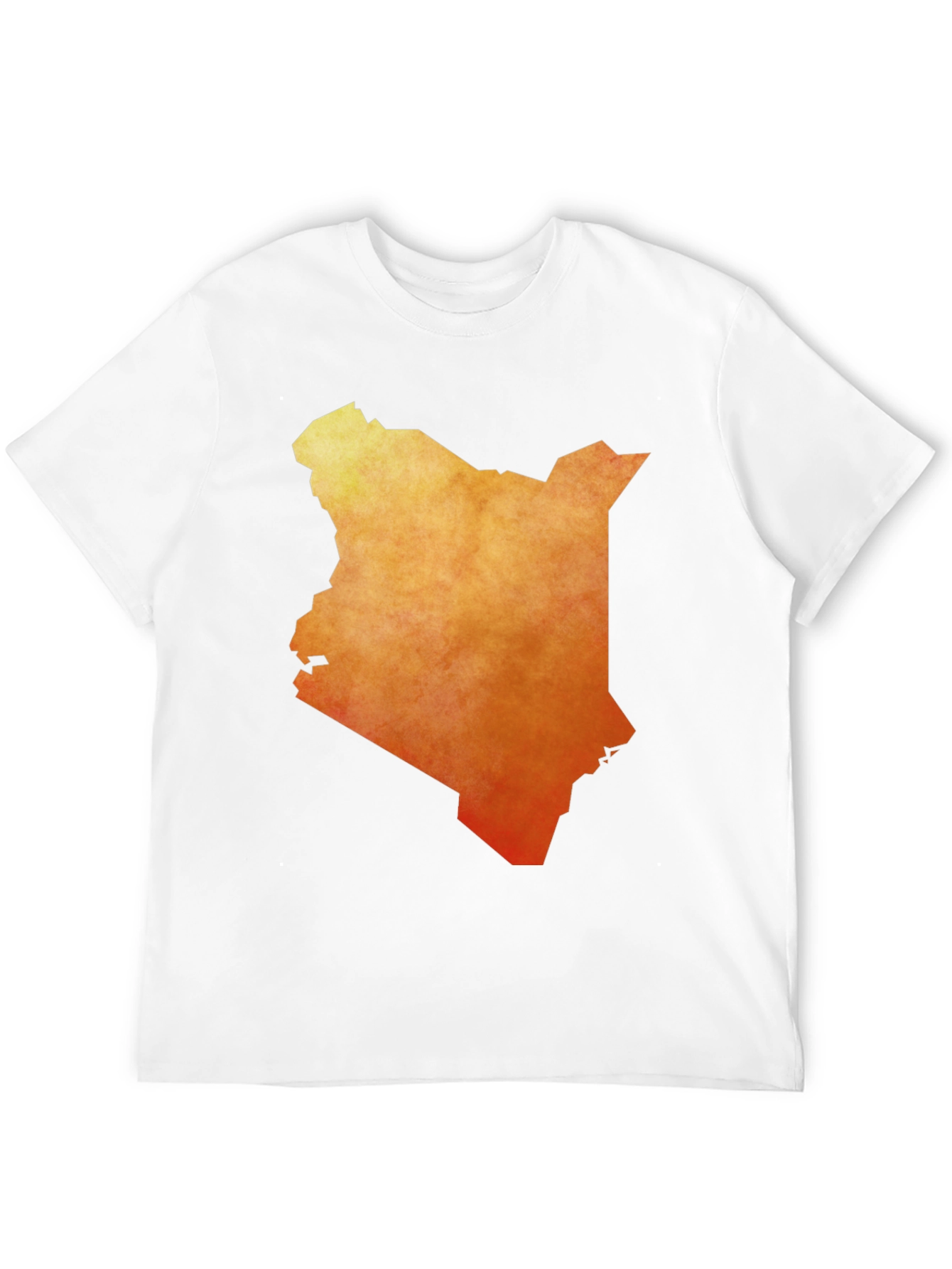 Kenya Map Graphic Tee - Black Cotton T-Shirt