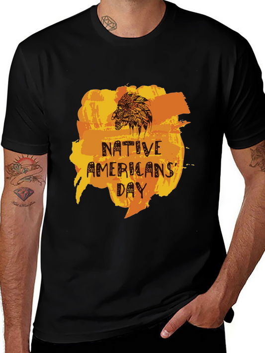 Native Americans Day Graphic Tee - Unisex Black T-Shirt