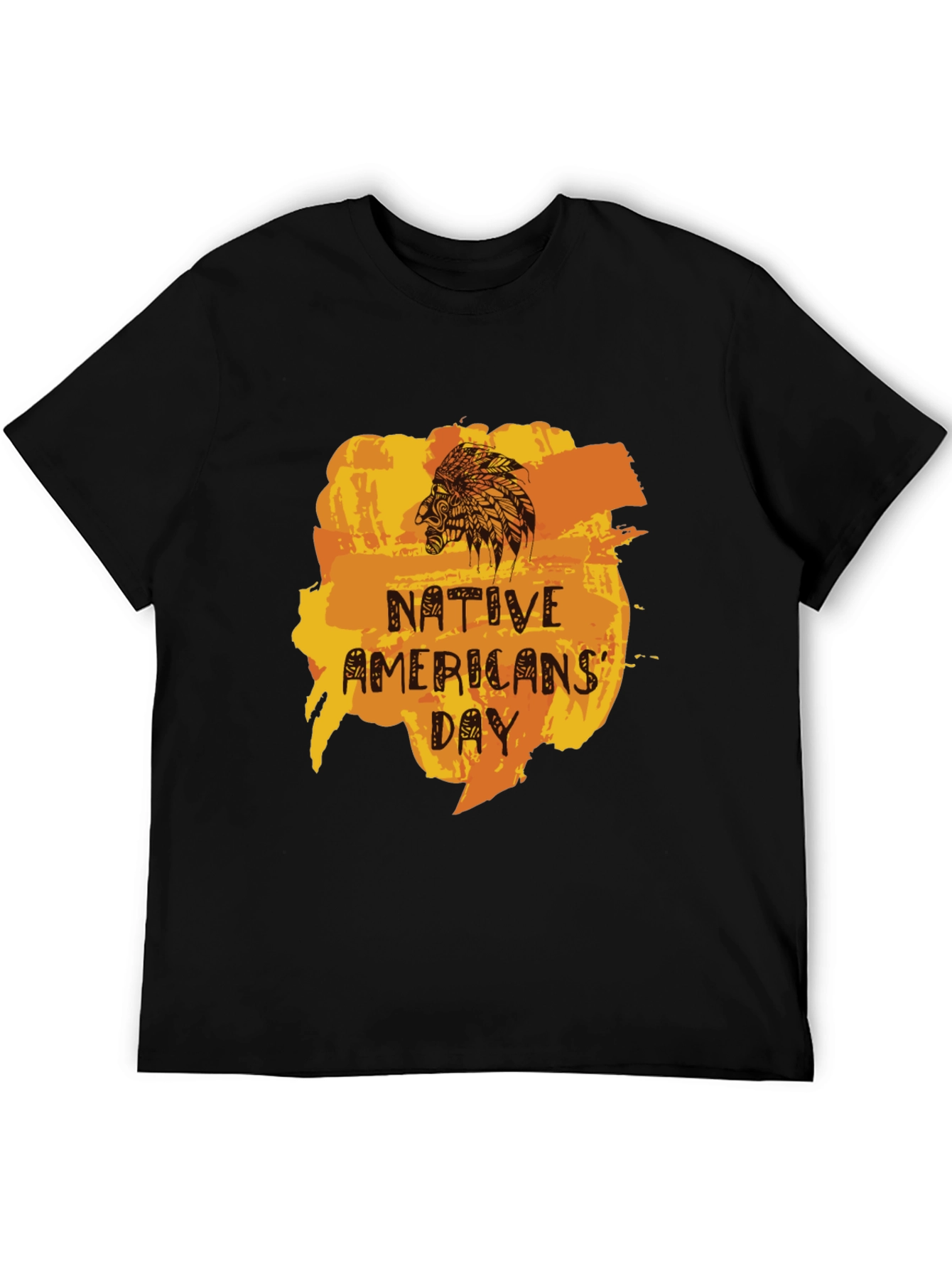 Native Americans Day Graphic Tee - Unisex Black T-Shirt