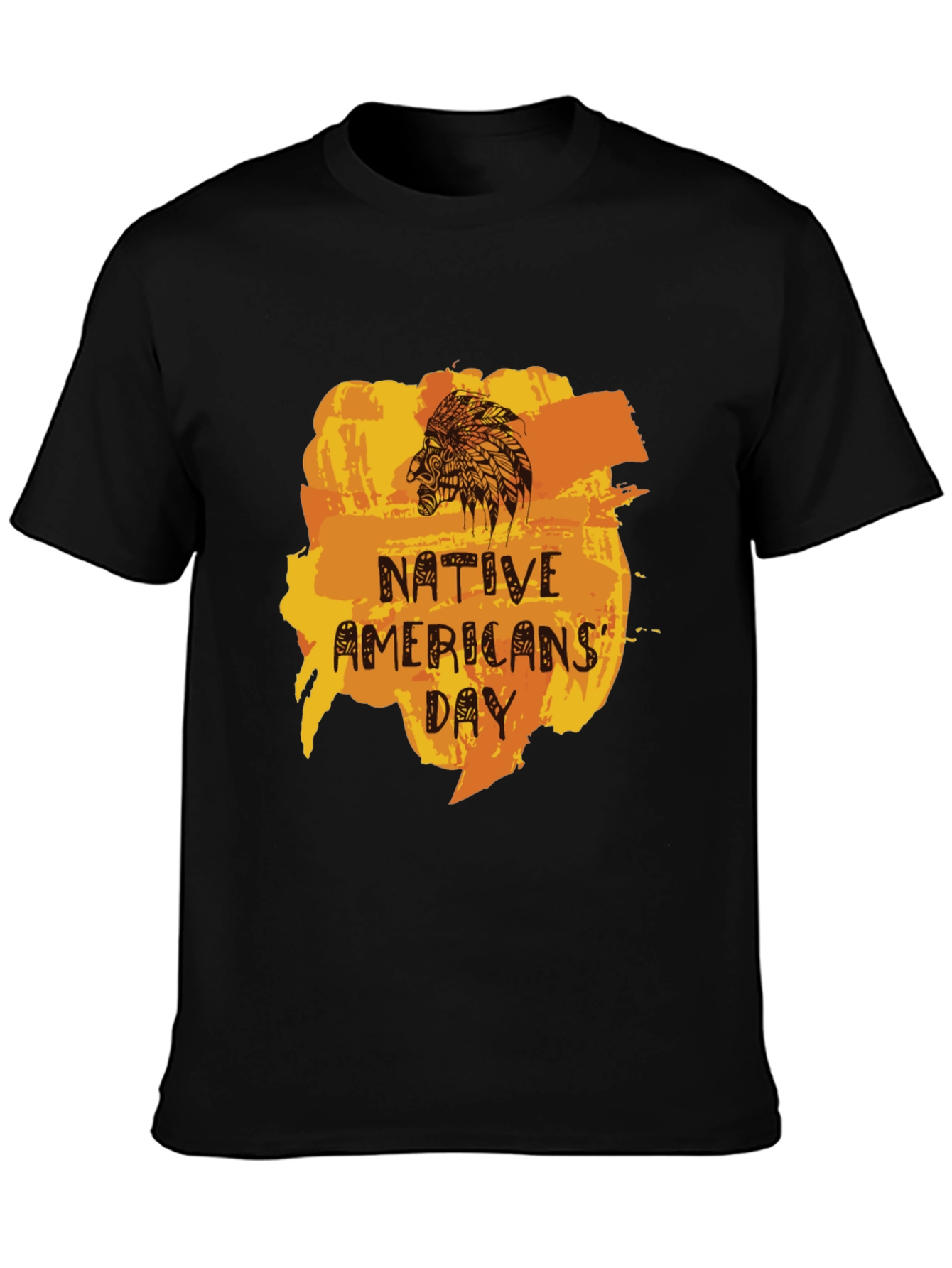 Native Americans Day Graphic Tee - Unisex Black T-Shirt