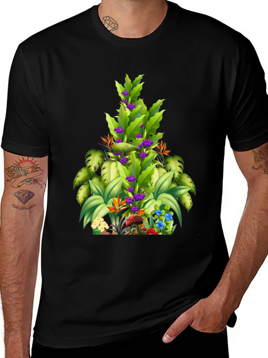 Tropical Plant Graphic T-Shirt