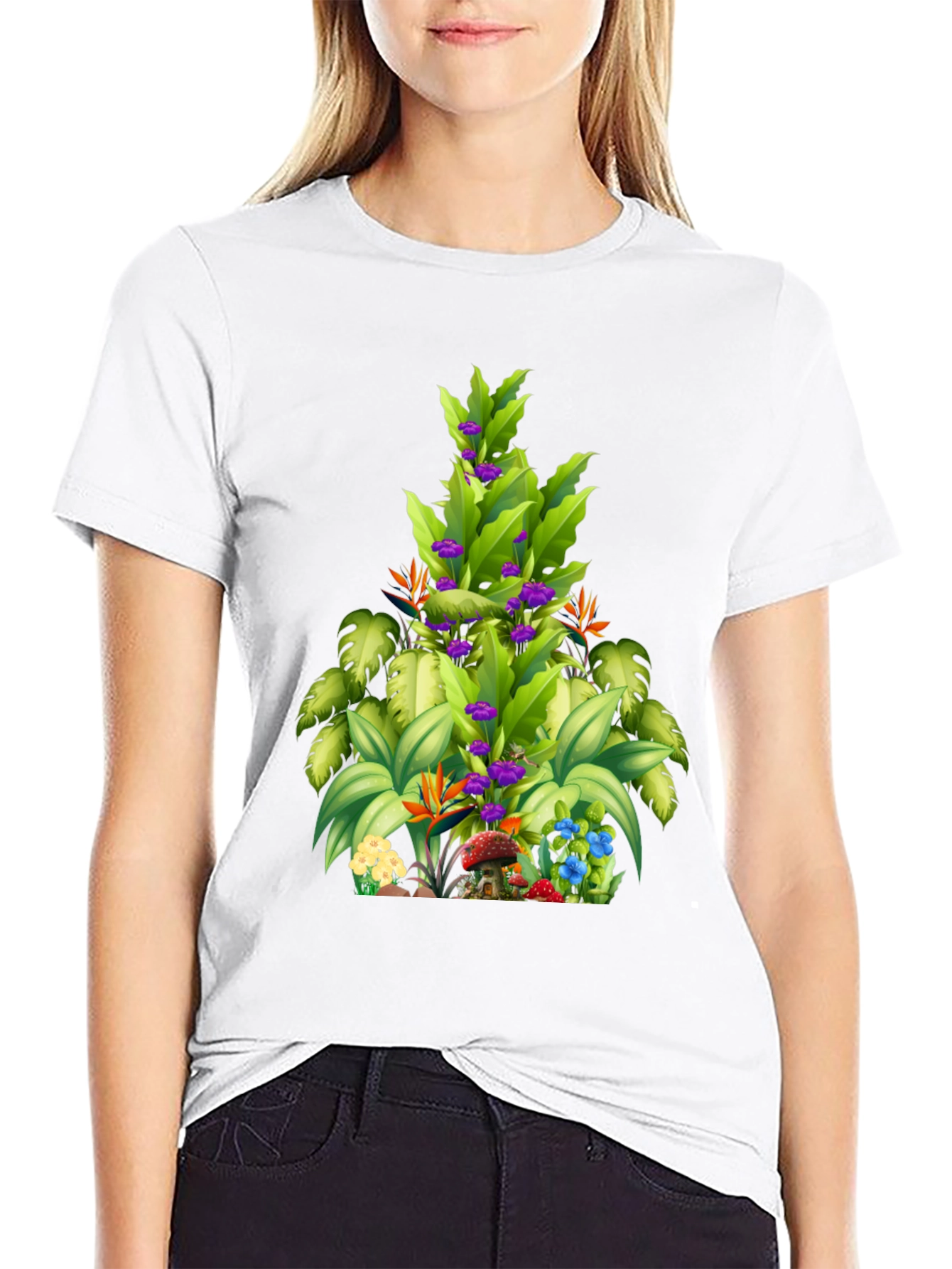 Tropical Plant Graphic T-Shirt