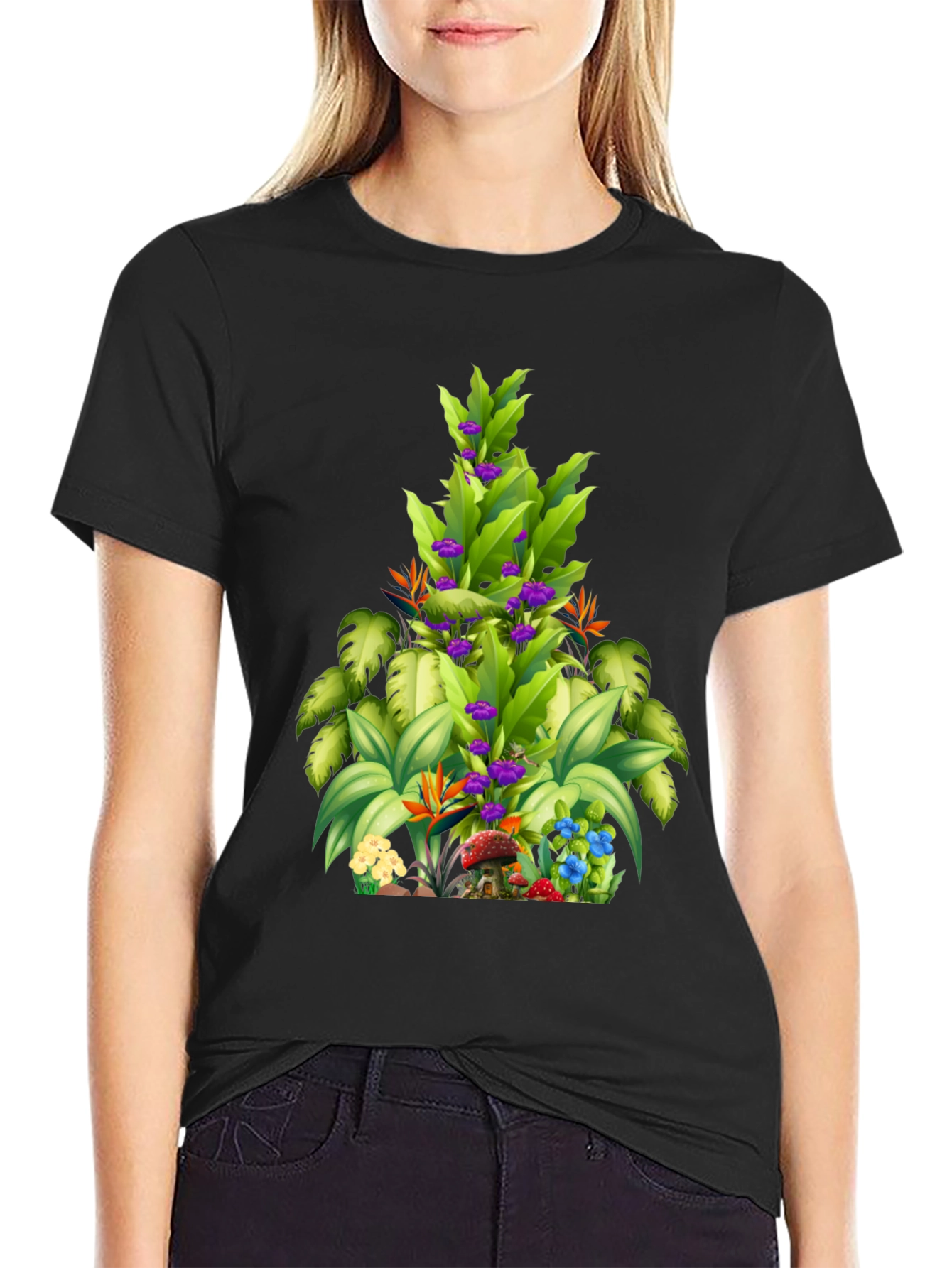 Tropical Plant Graphic T-Shirt