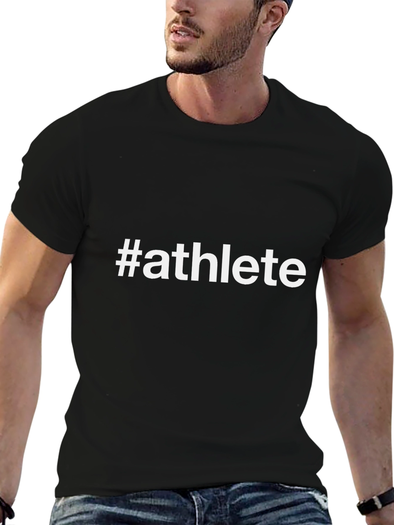 #Athlete Graphic Tee - Black Unisex T-Shirt