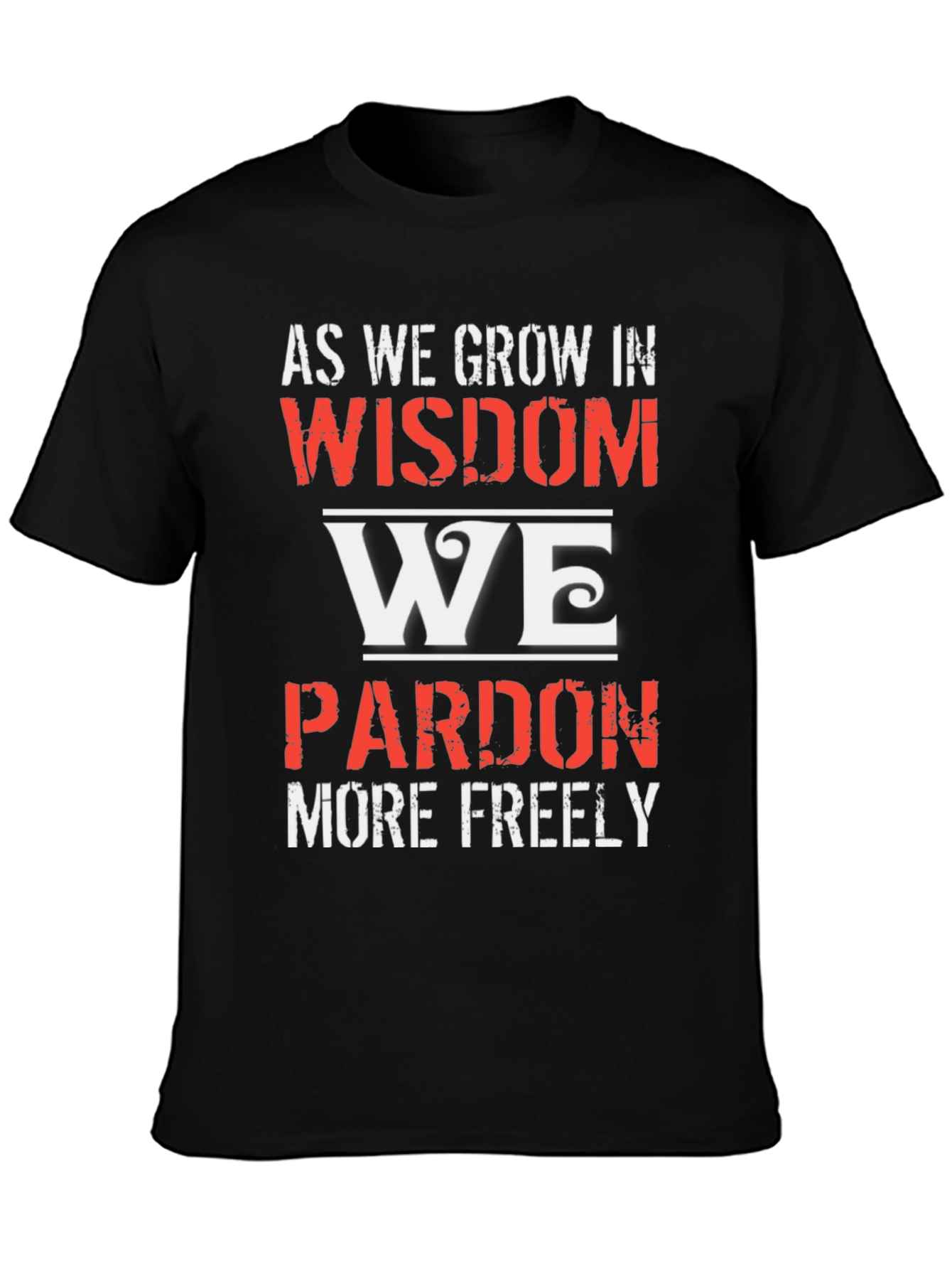 Wisdom Pardon Graphic Tee - Black
