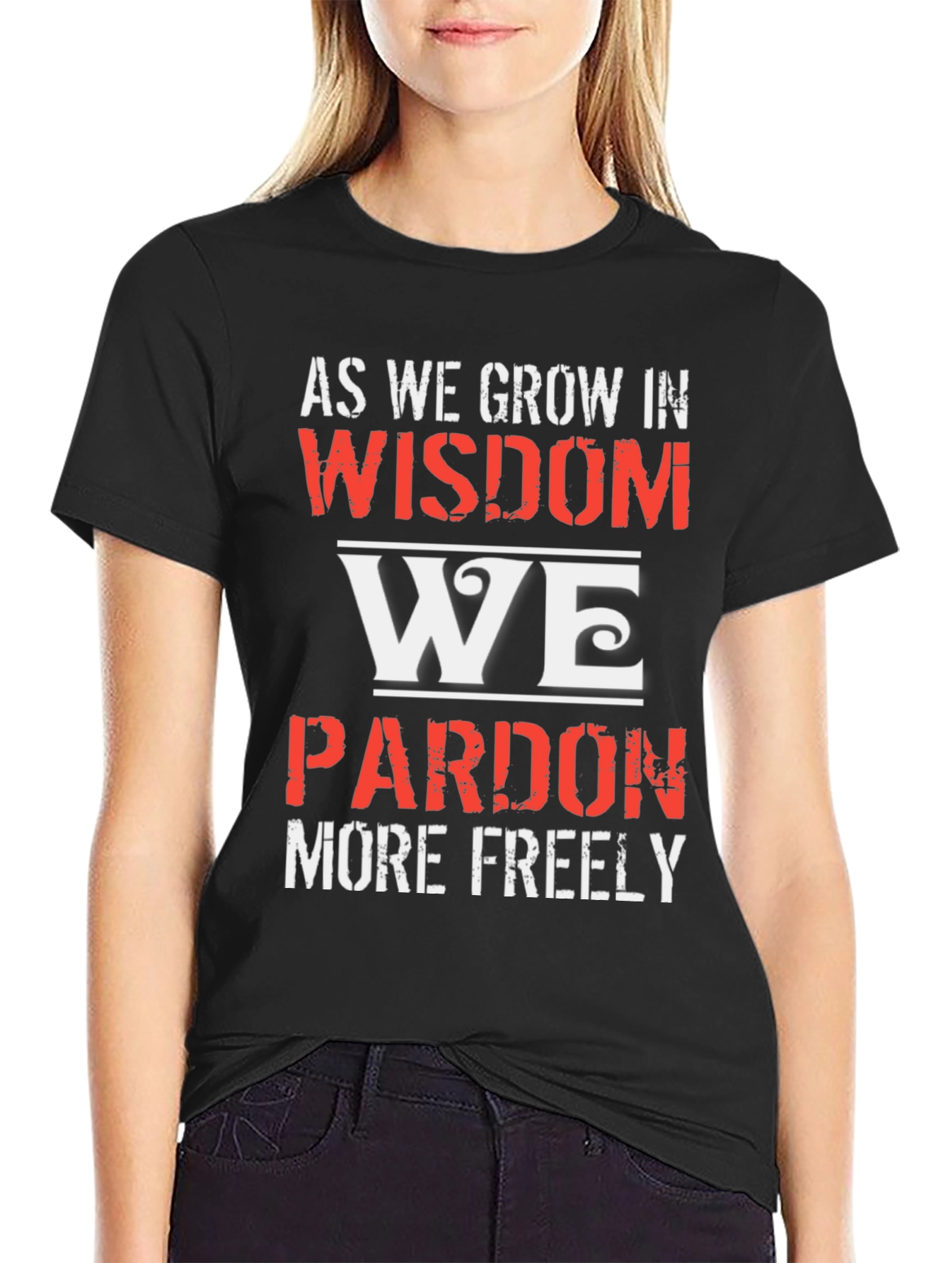 Wisdom Pardon Graphic Tee - Black