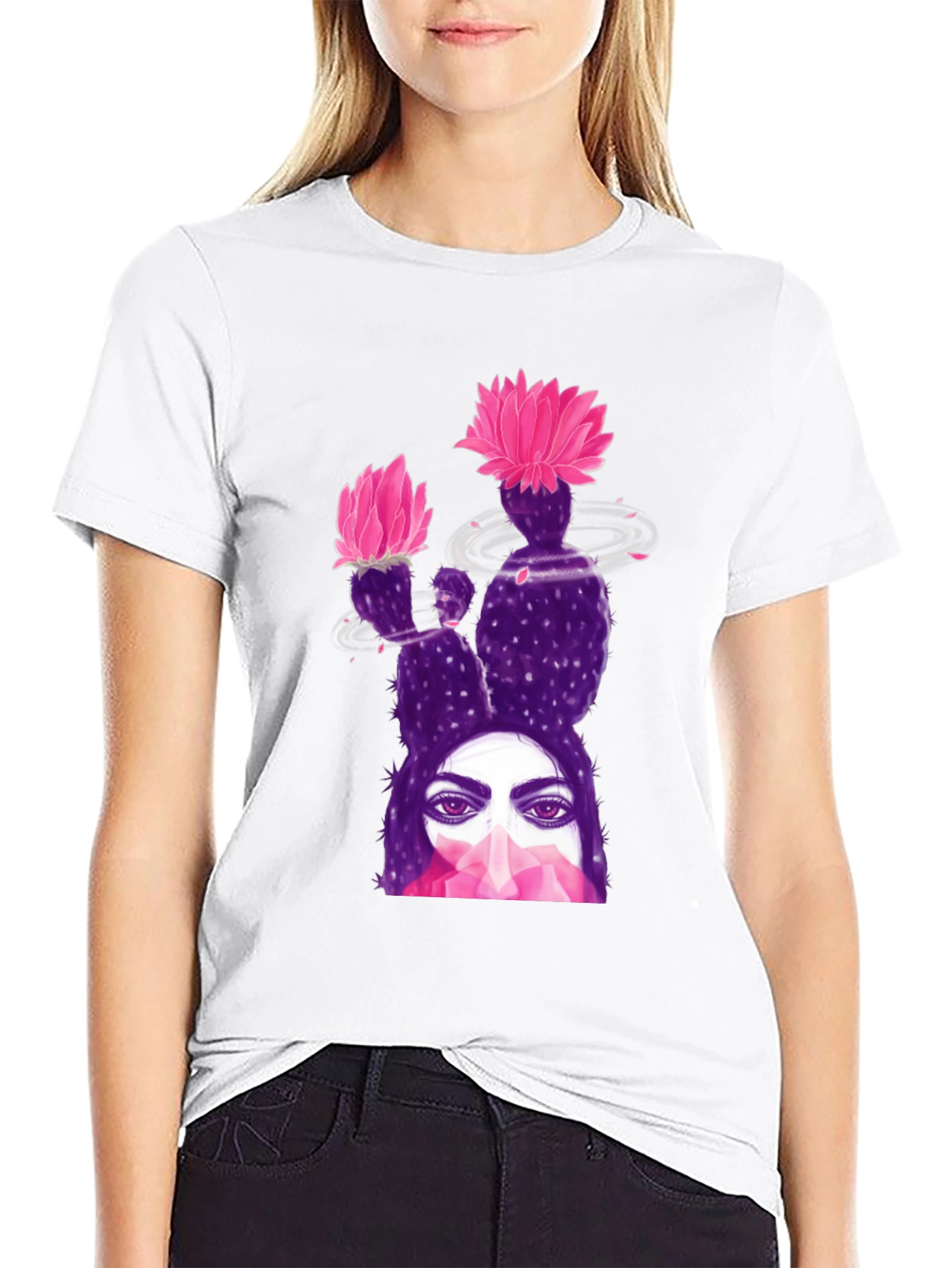 Cactus Woman Graphic Tee - Stylish Comfort