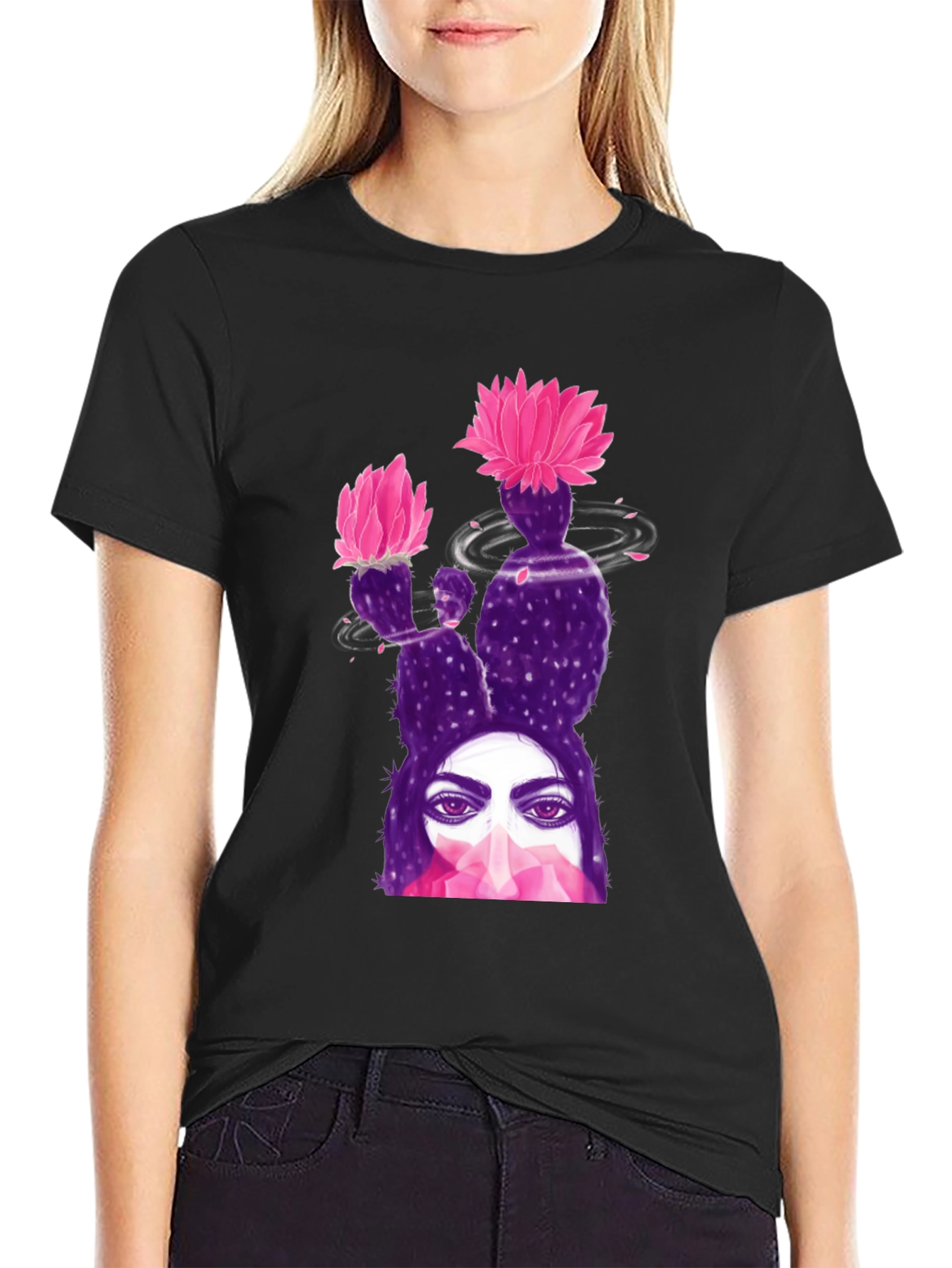 Cactus Woman Graphic Tee - Stylish Comfort