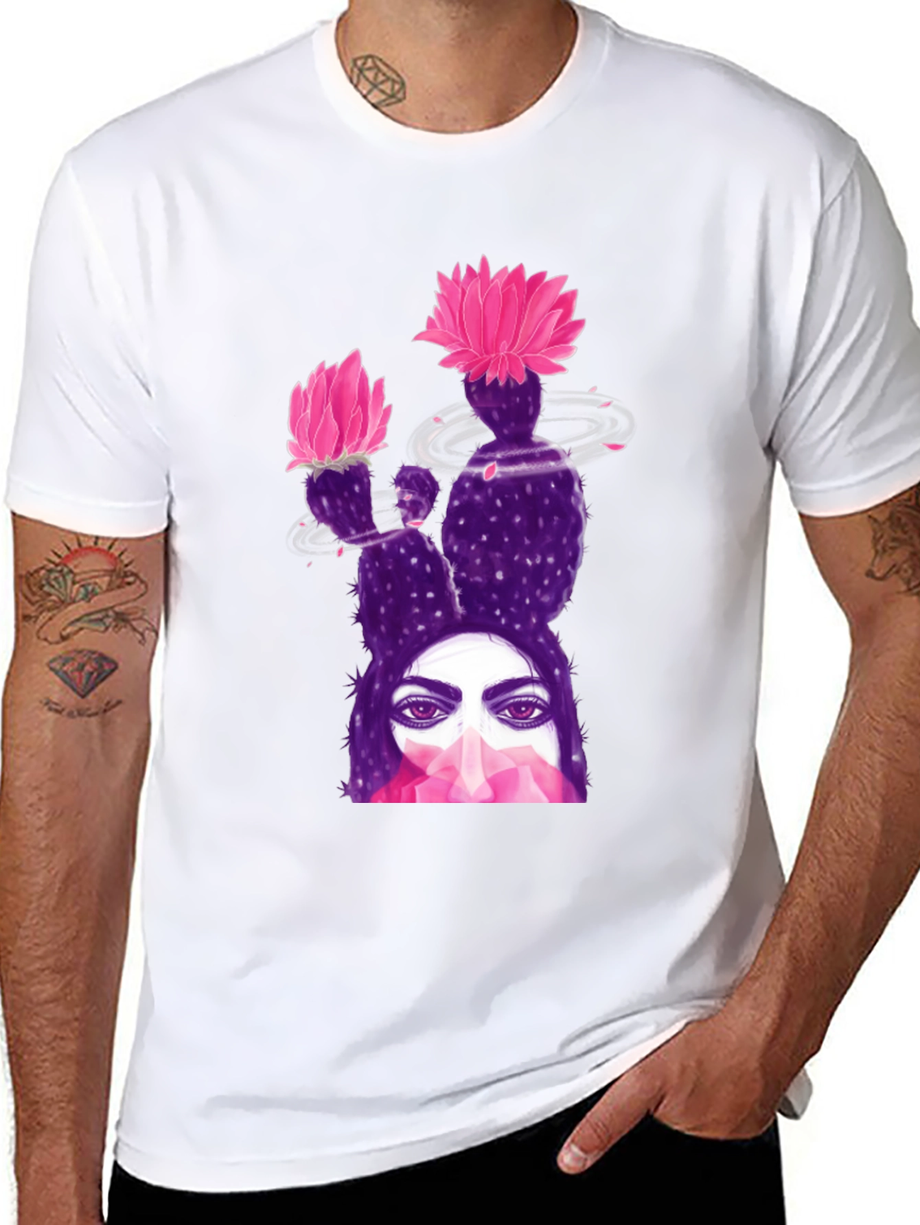 Cactus Woman Graphic Tee - Stylish Comfort