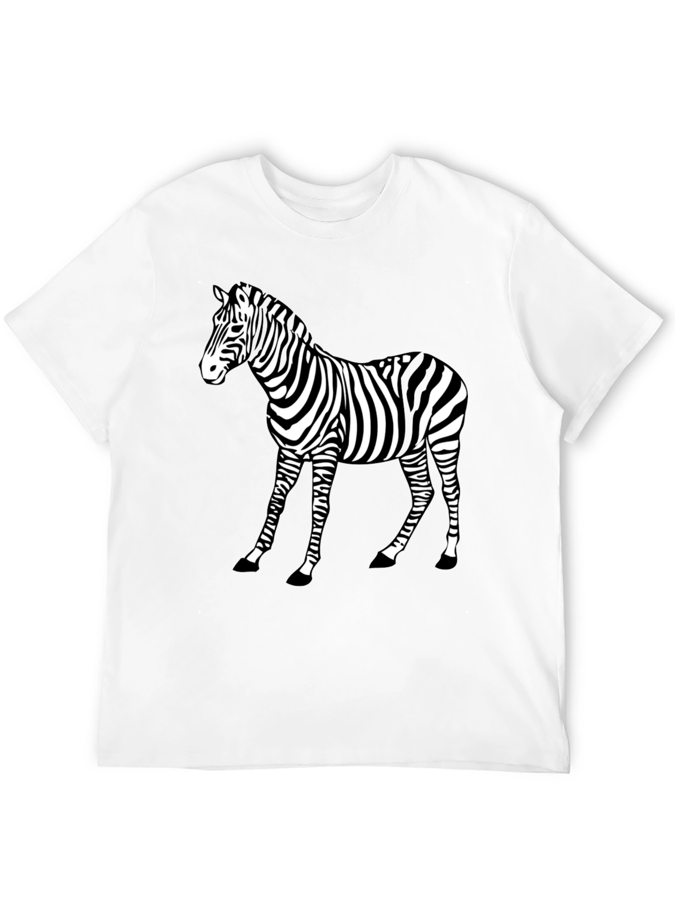 Zebra Graphic Tee - Black Animal Print Shirt