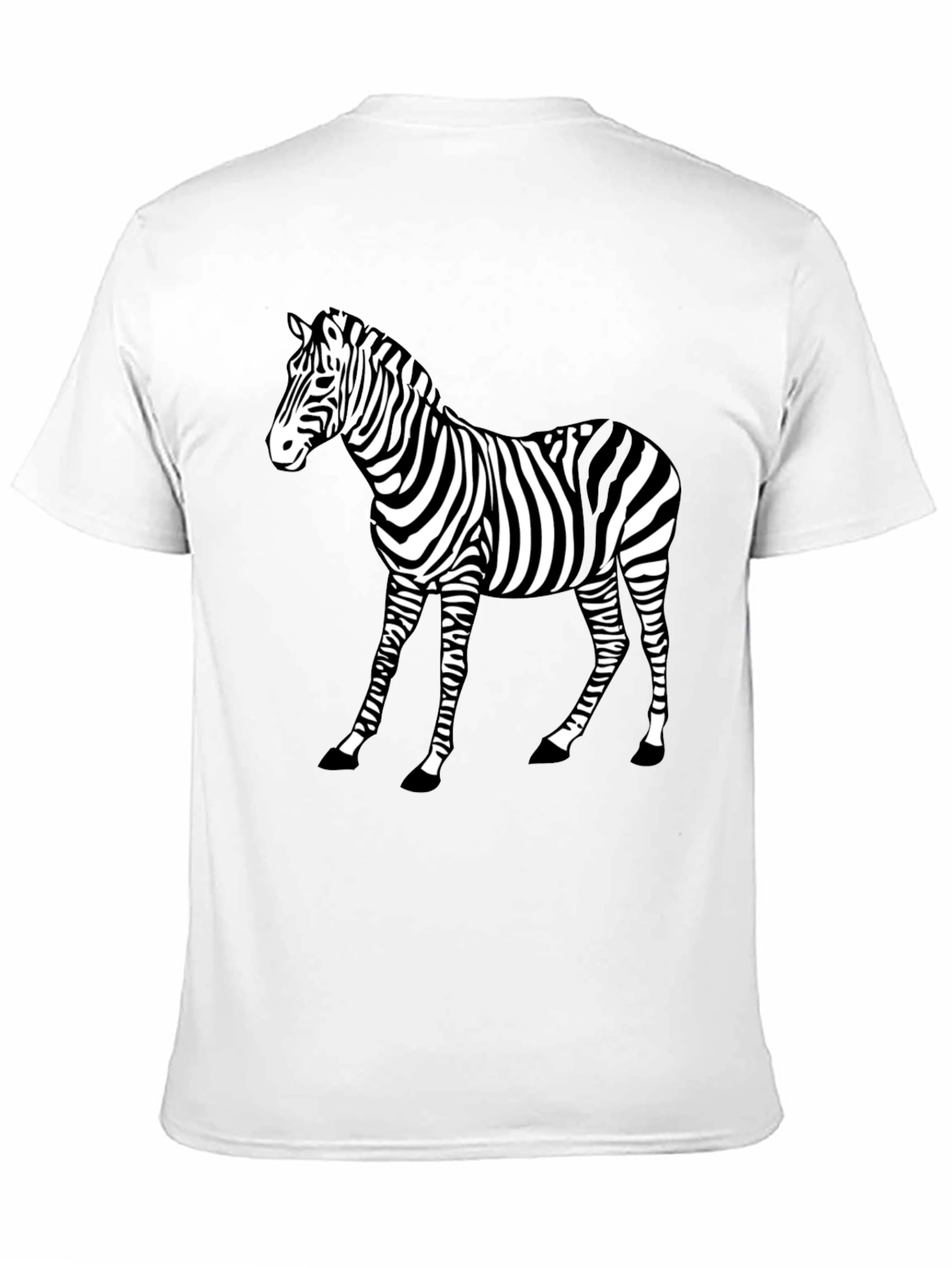 Zebra Graphic Tee - Black Animal Print Shirt
