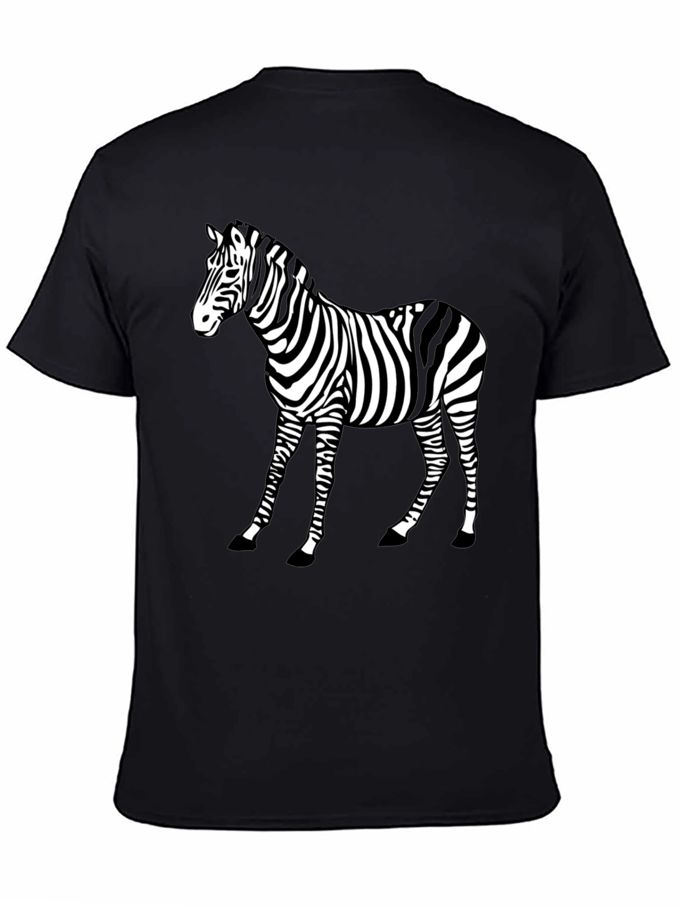 Zebra Graphic Tee - Black Animal Print Shirt