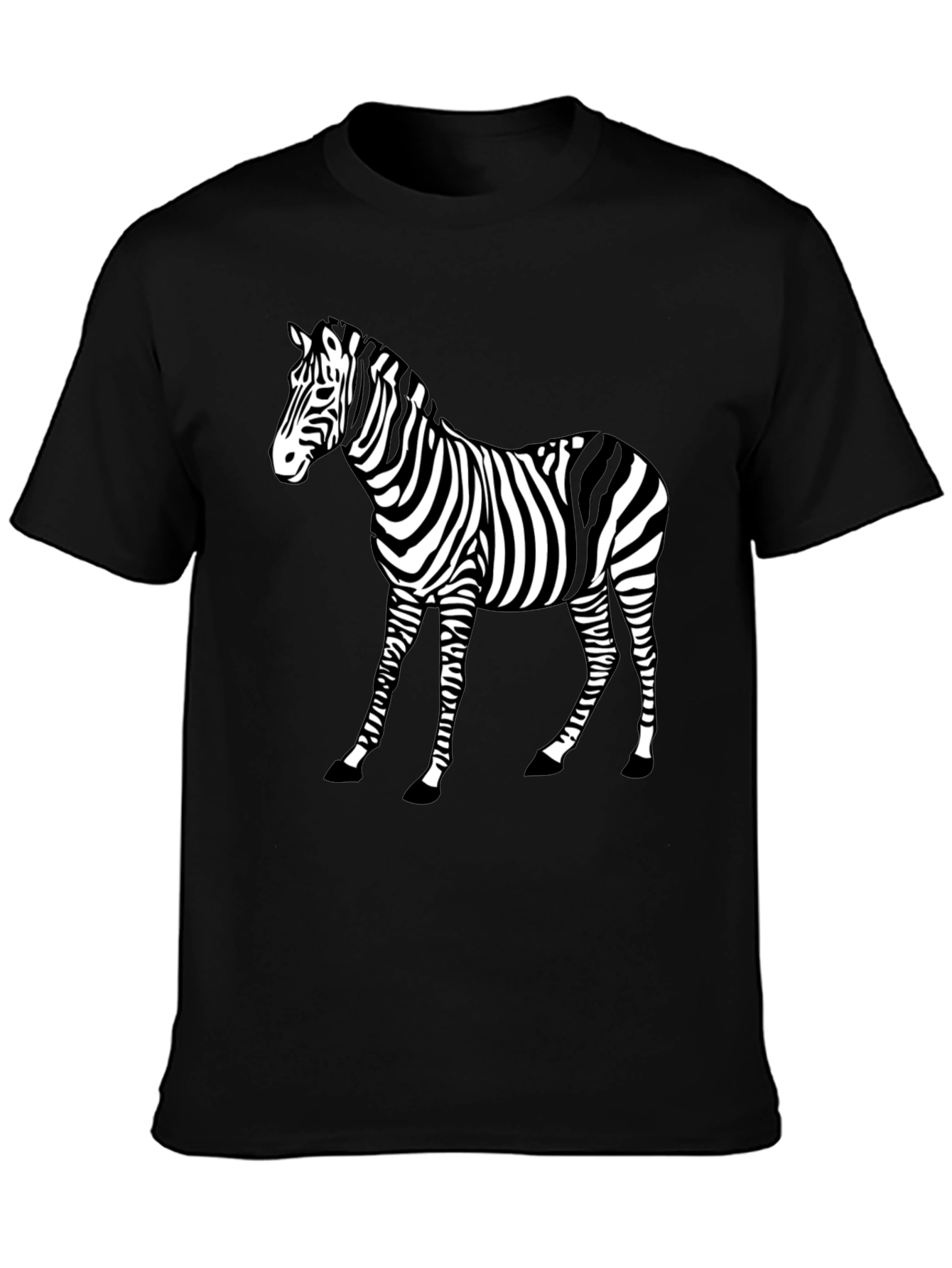 Zebra Graphic Tee - Black Animal Print Shirt