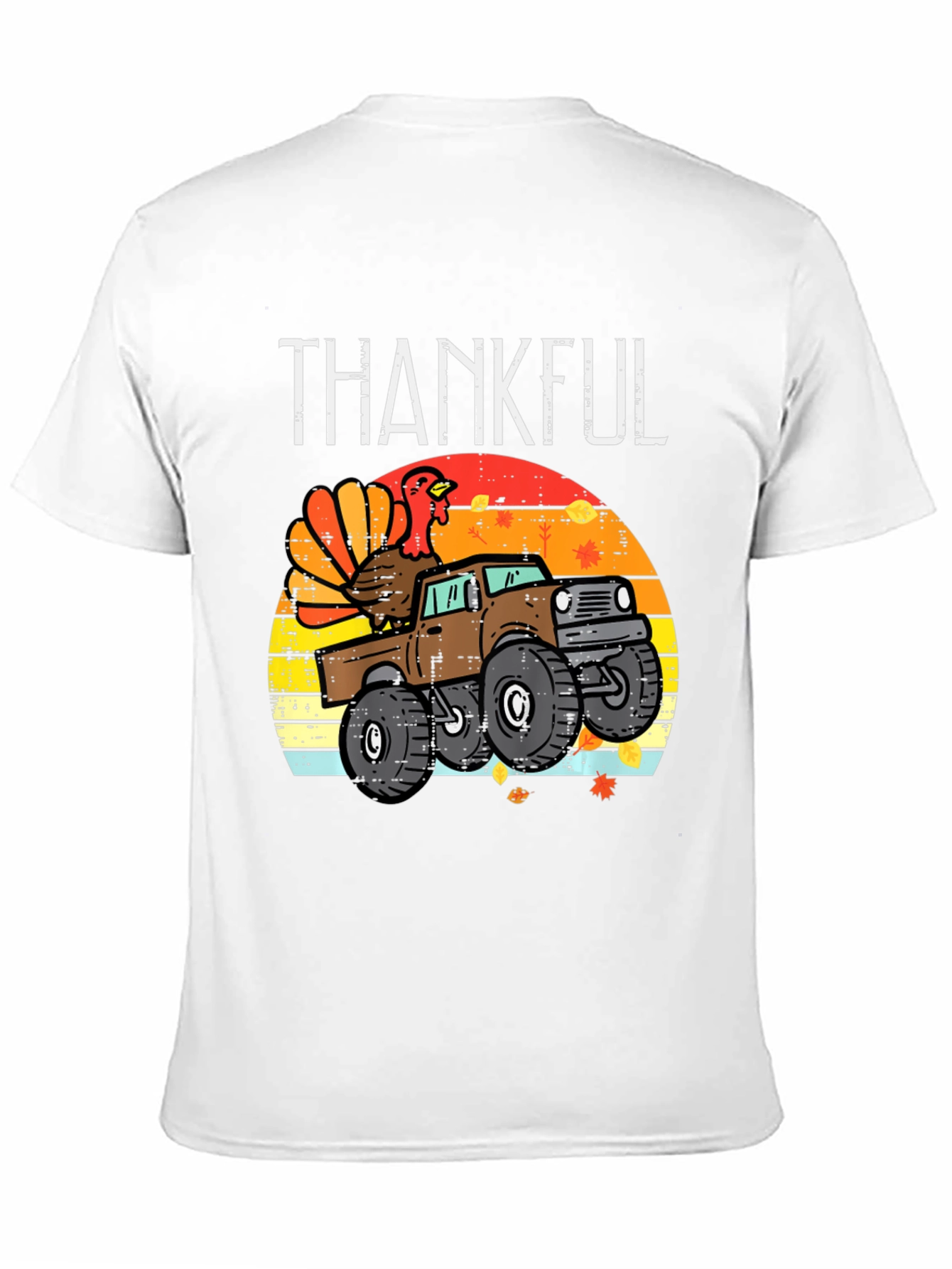 Thankful Turkey Truck Graphic T-Shirt