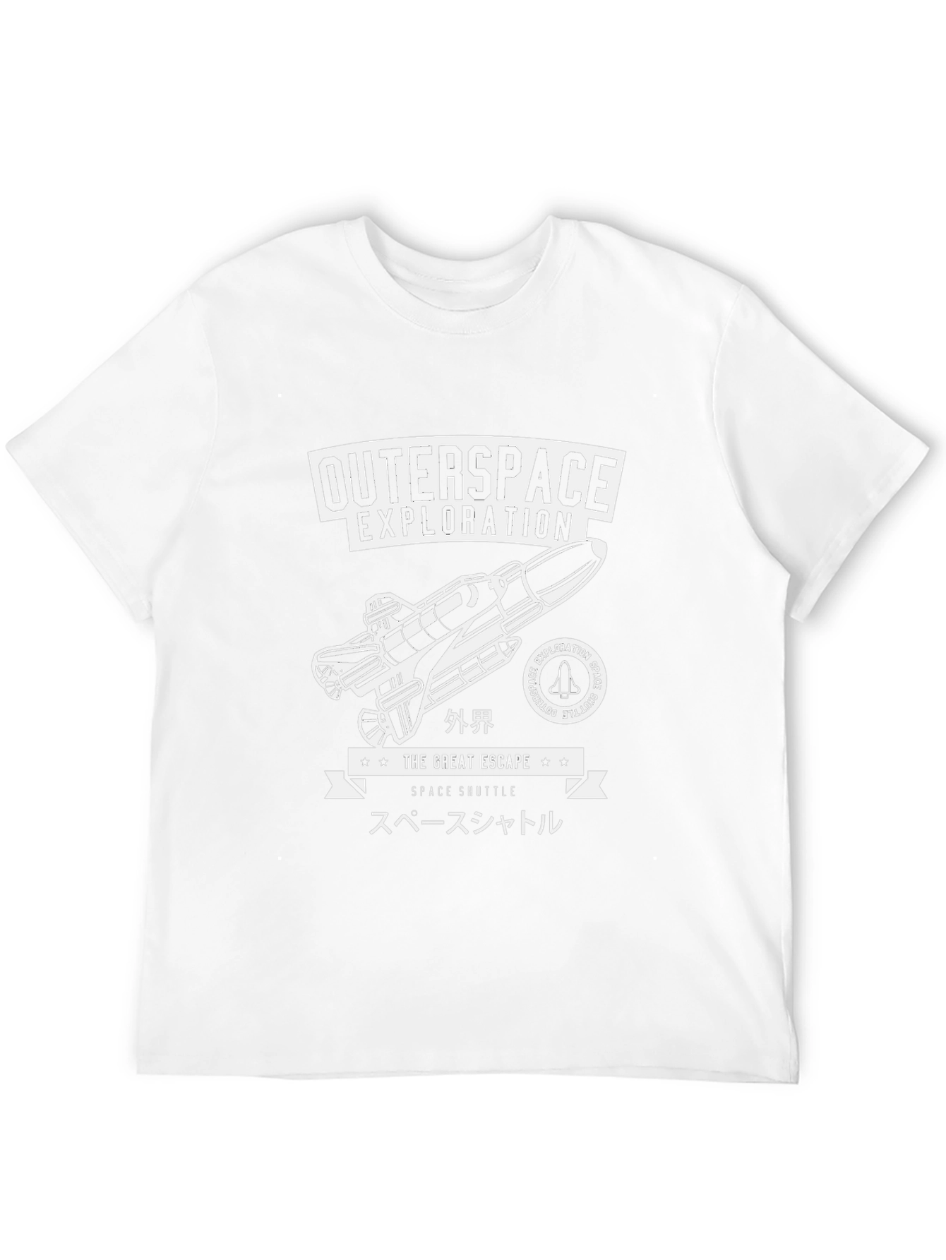 Outerspace Exploration Graphic Tee - Space Shuttle Design