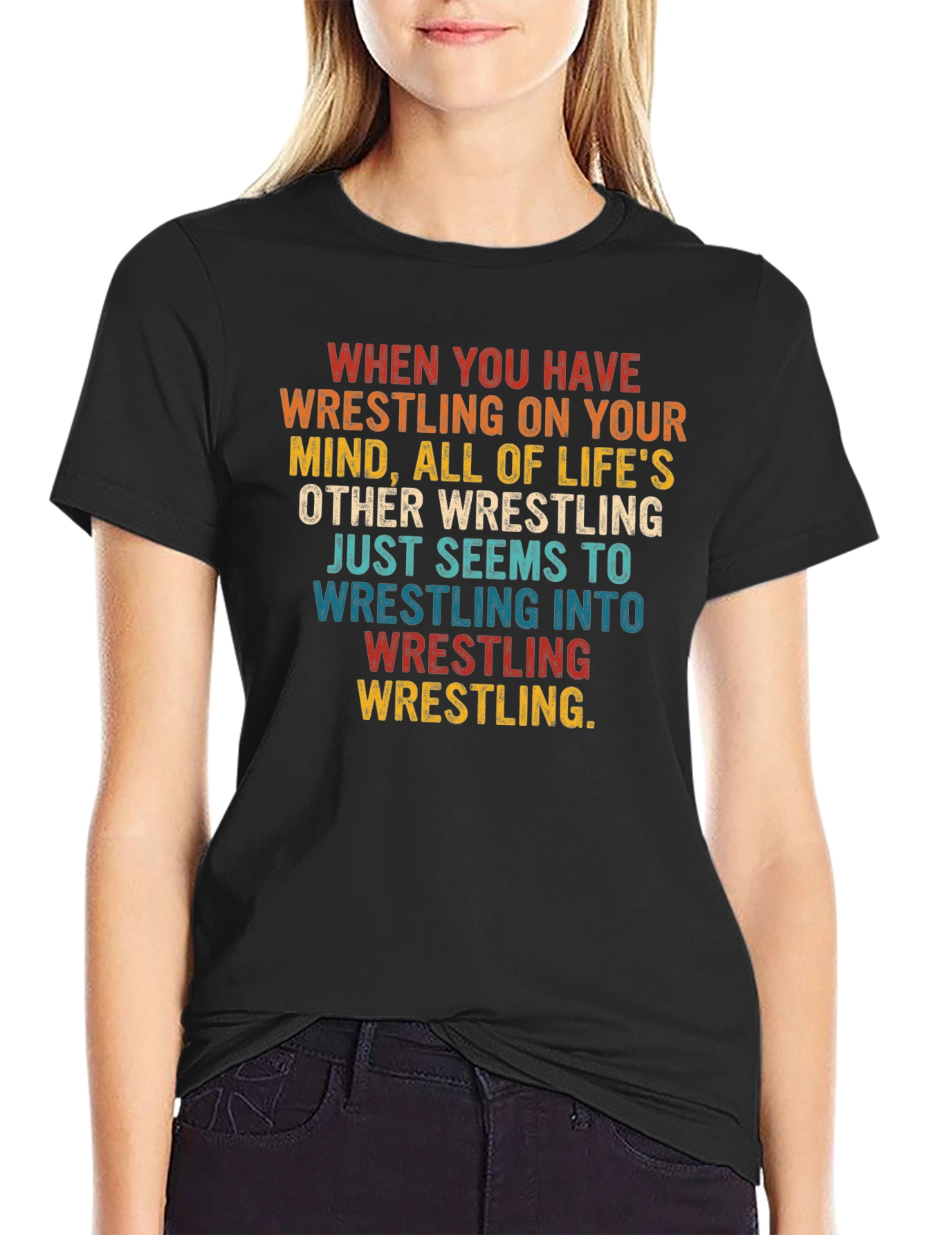 Wrestling Mindset Graphic Tee - Funny Sport T-Shirt