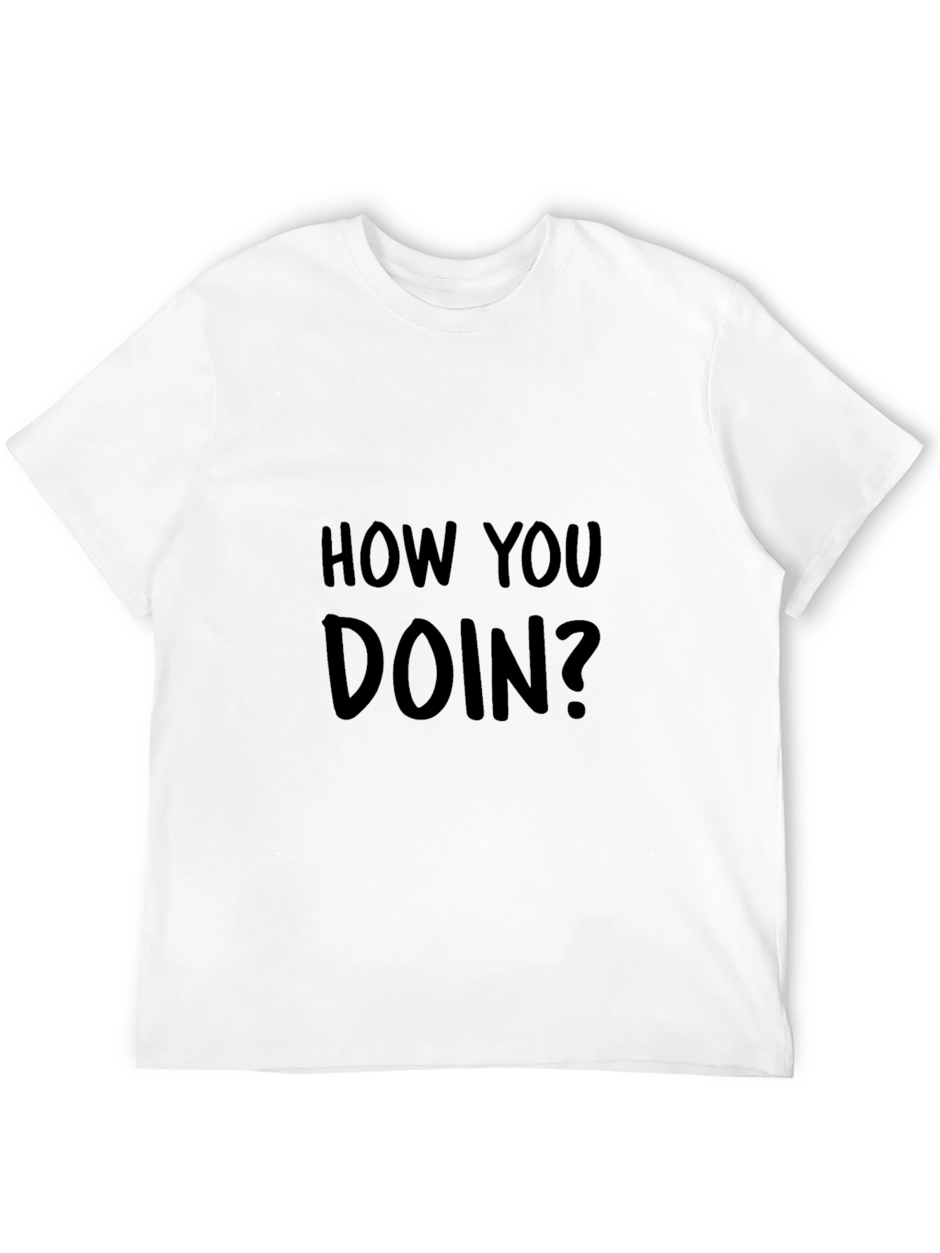 How You Doin? Graphic Print Black T-Shirt
