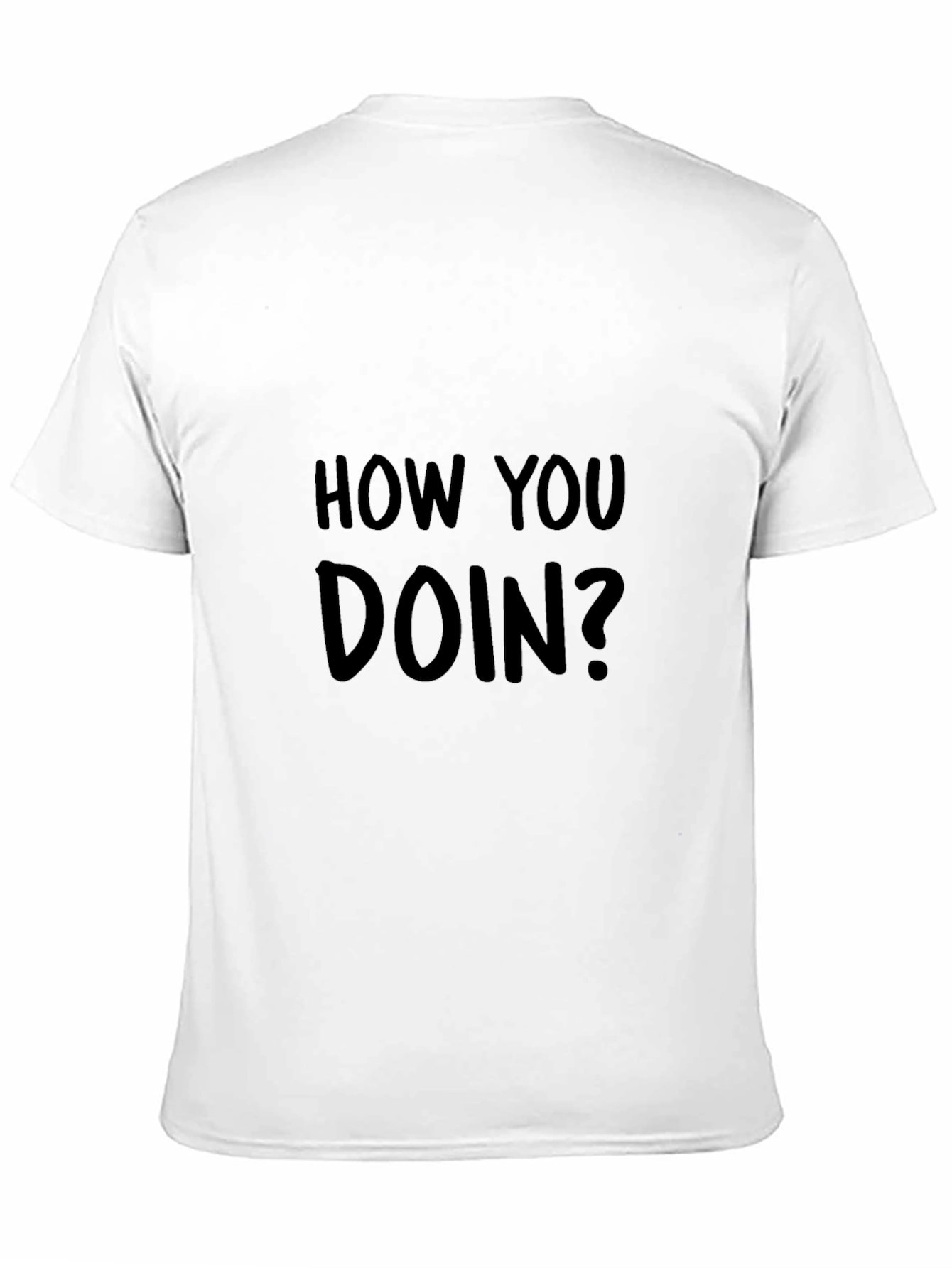 How You Doin? Graphic Print Black T-Shirt