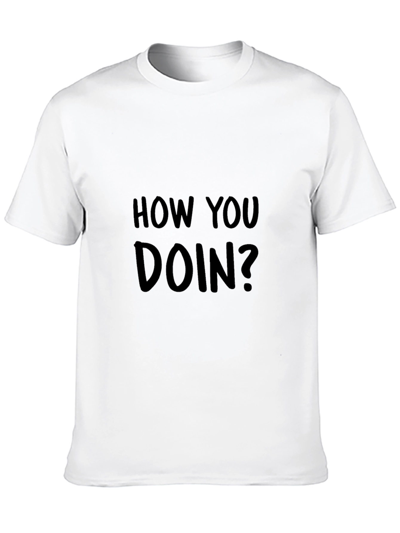 How You Doin? Graphic Print Black T-Shirt