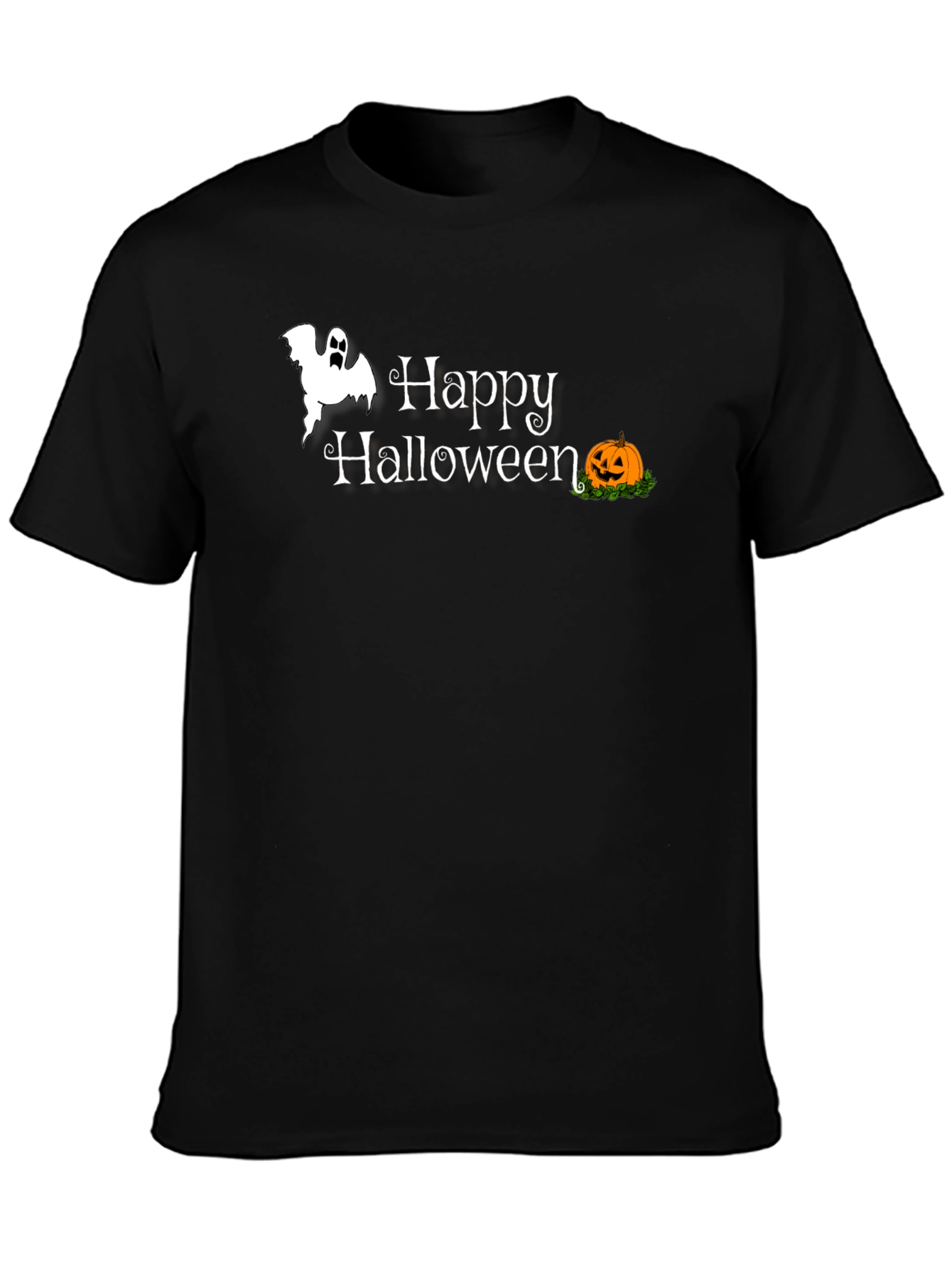Happy Halloween Graphic Tee - Black
