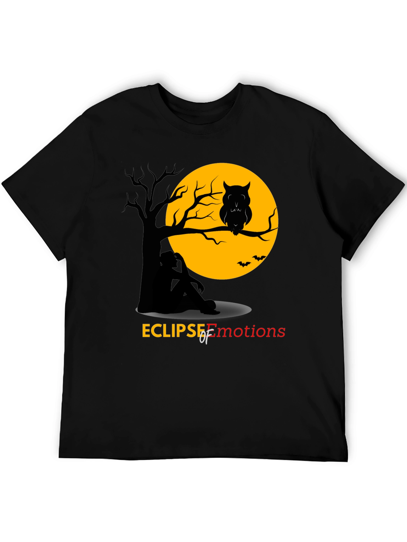 Eclipse of Emotions T-Shirt - Spooky Owl Design