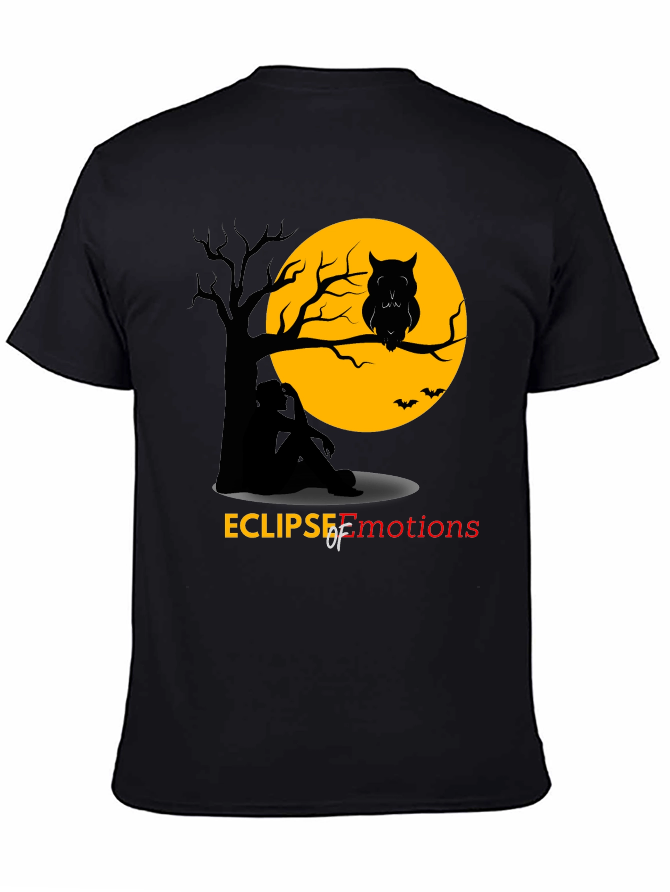 Eclipse of Emotions T-Shirt - Spooky Owl Design