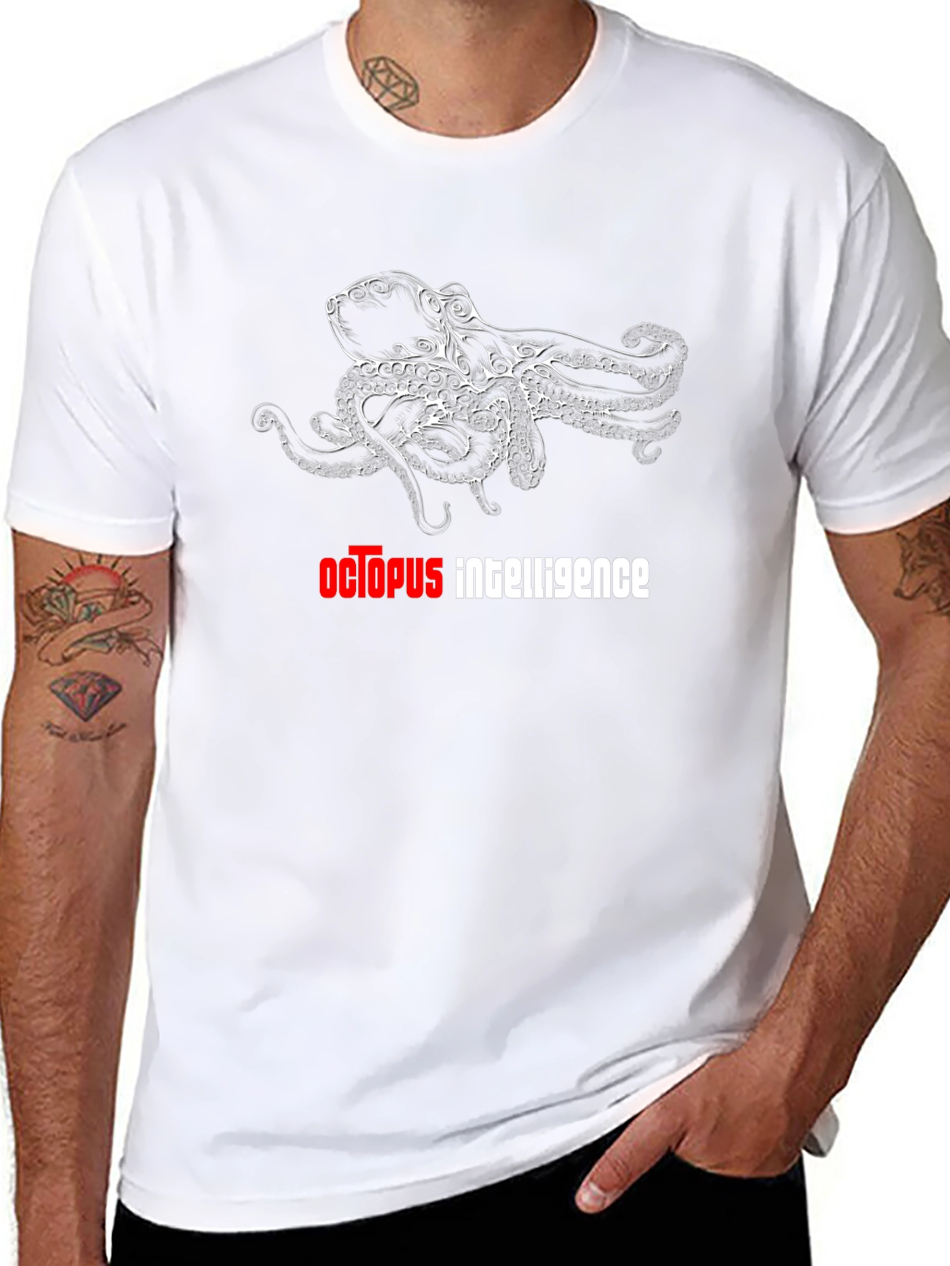 Octopus Intelligence Graphic Black T-Shirt