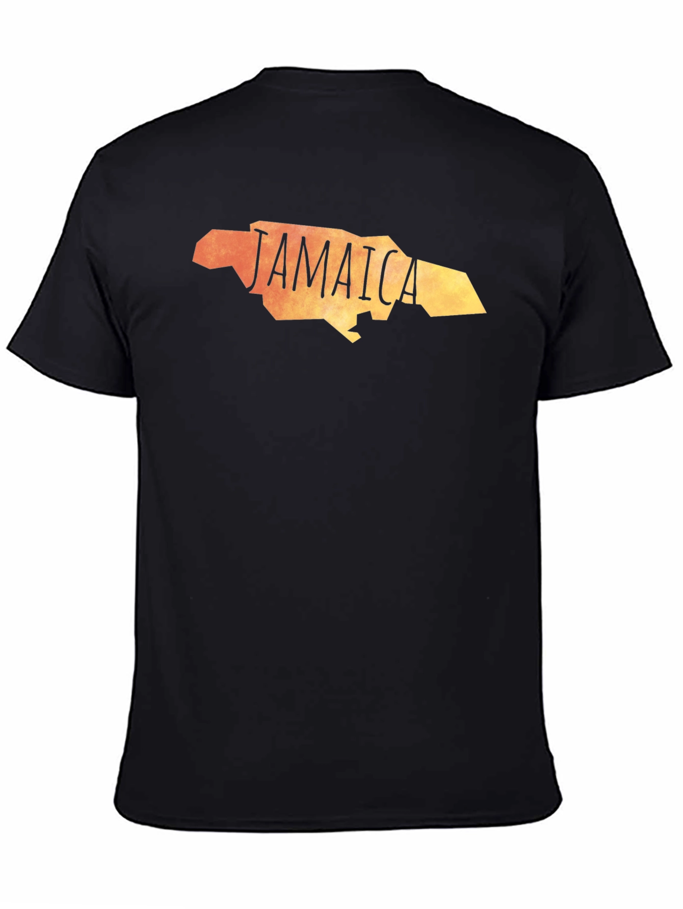 Jamaica Map Graphic T-Shirt - Black