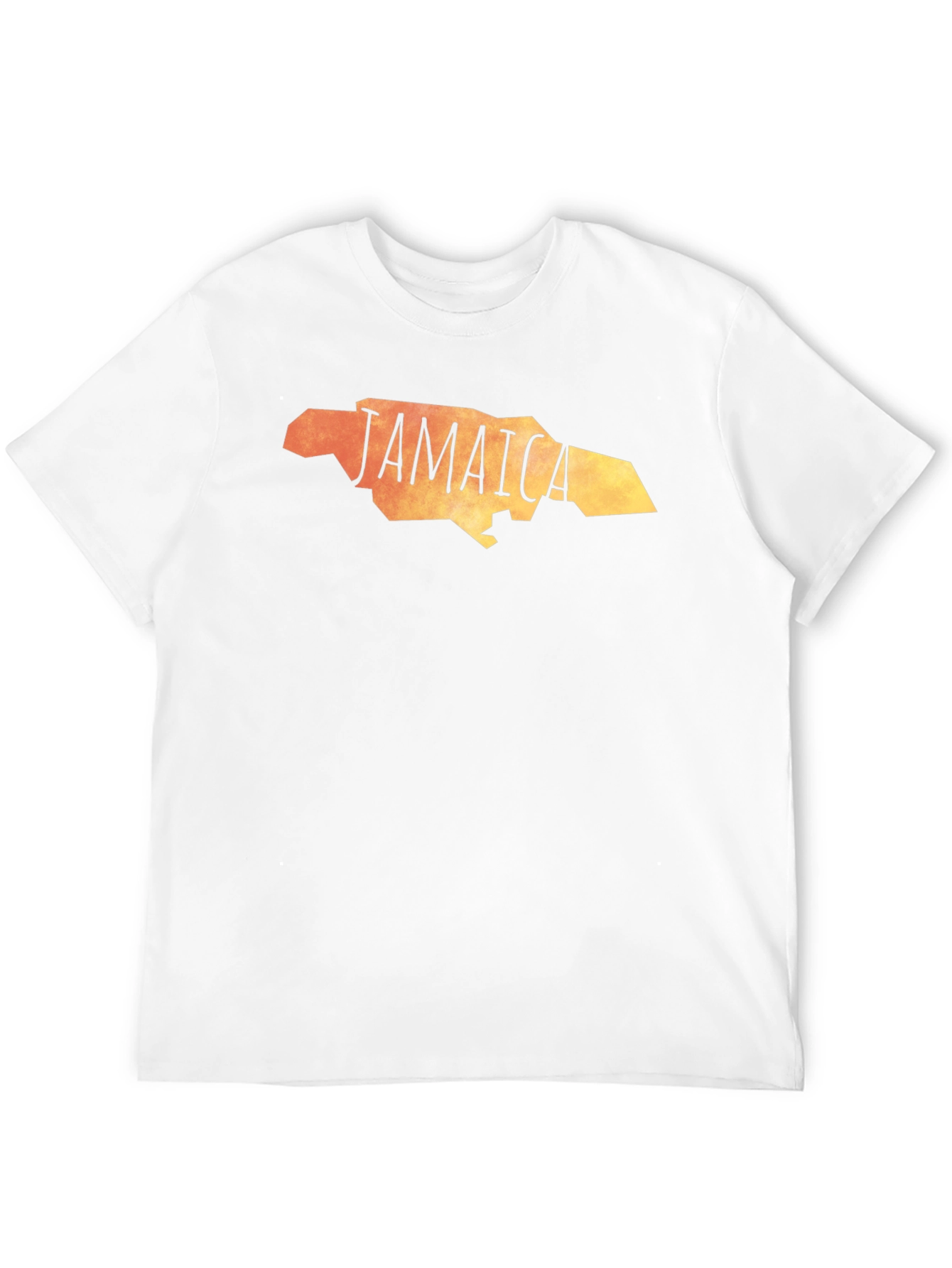 Jamaica Map Graphic T-Shirt - Black