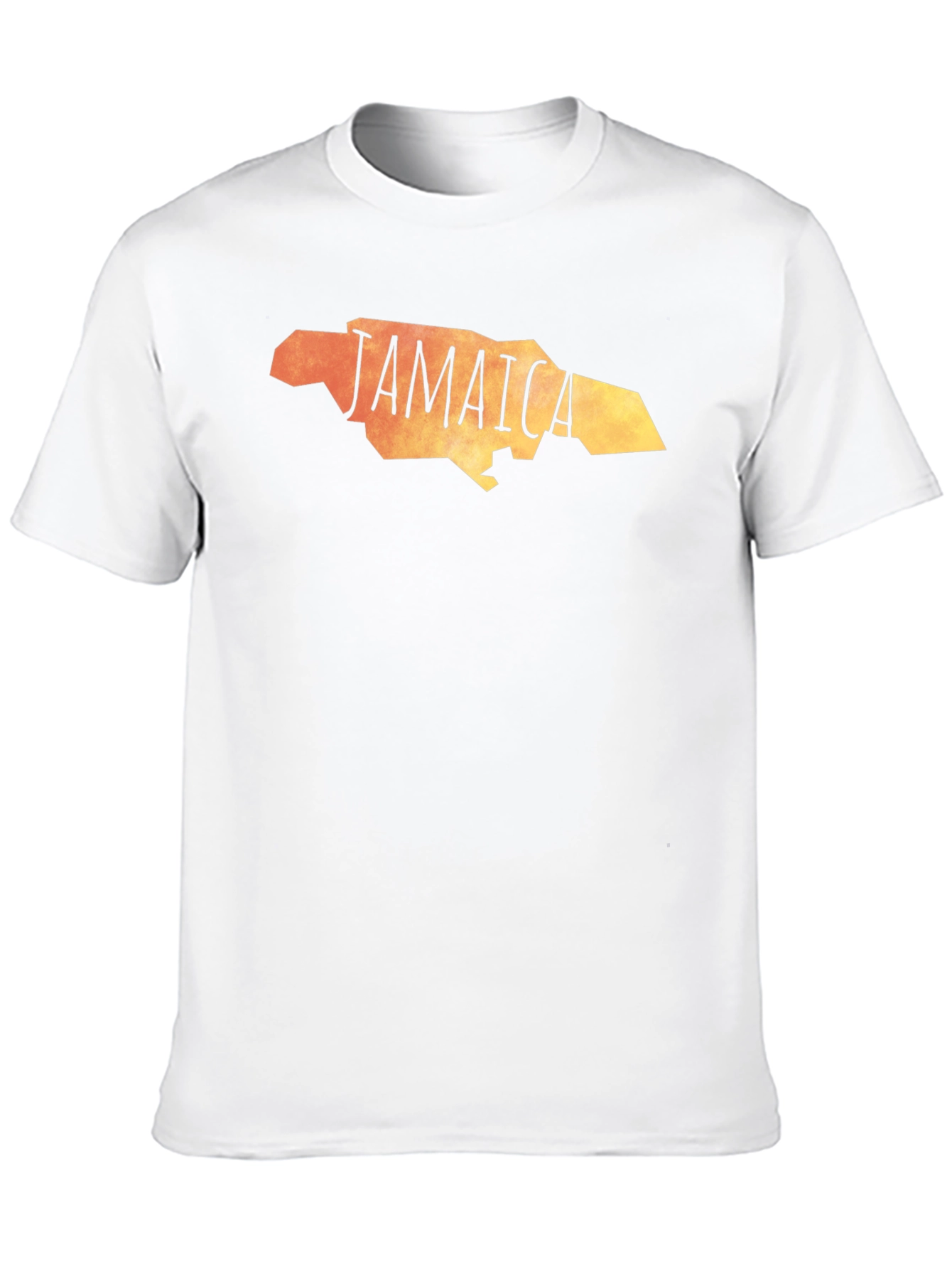 Jamaica Map Graphic T-Shirt - Black