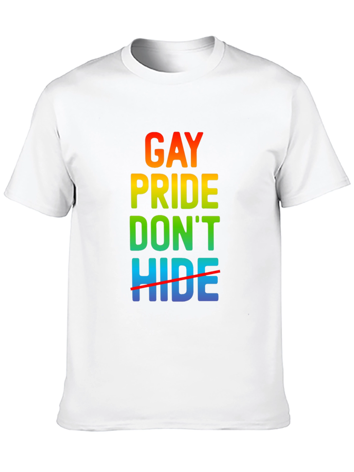 Gay Pride Dont Hide Graphic Tee