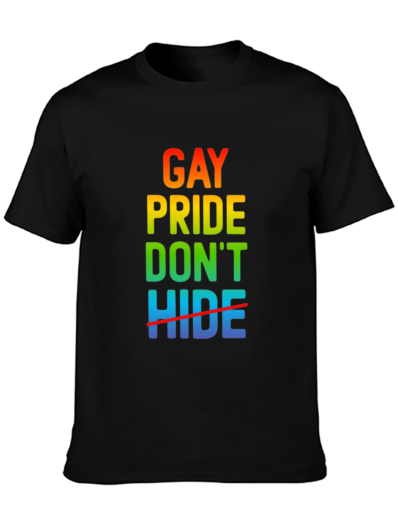 Gay Pride Dont Hide Graphic Tee