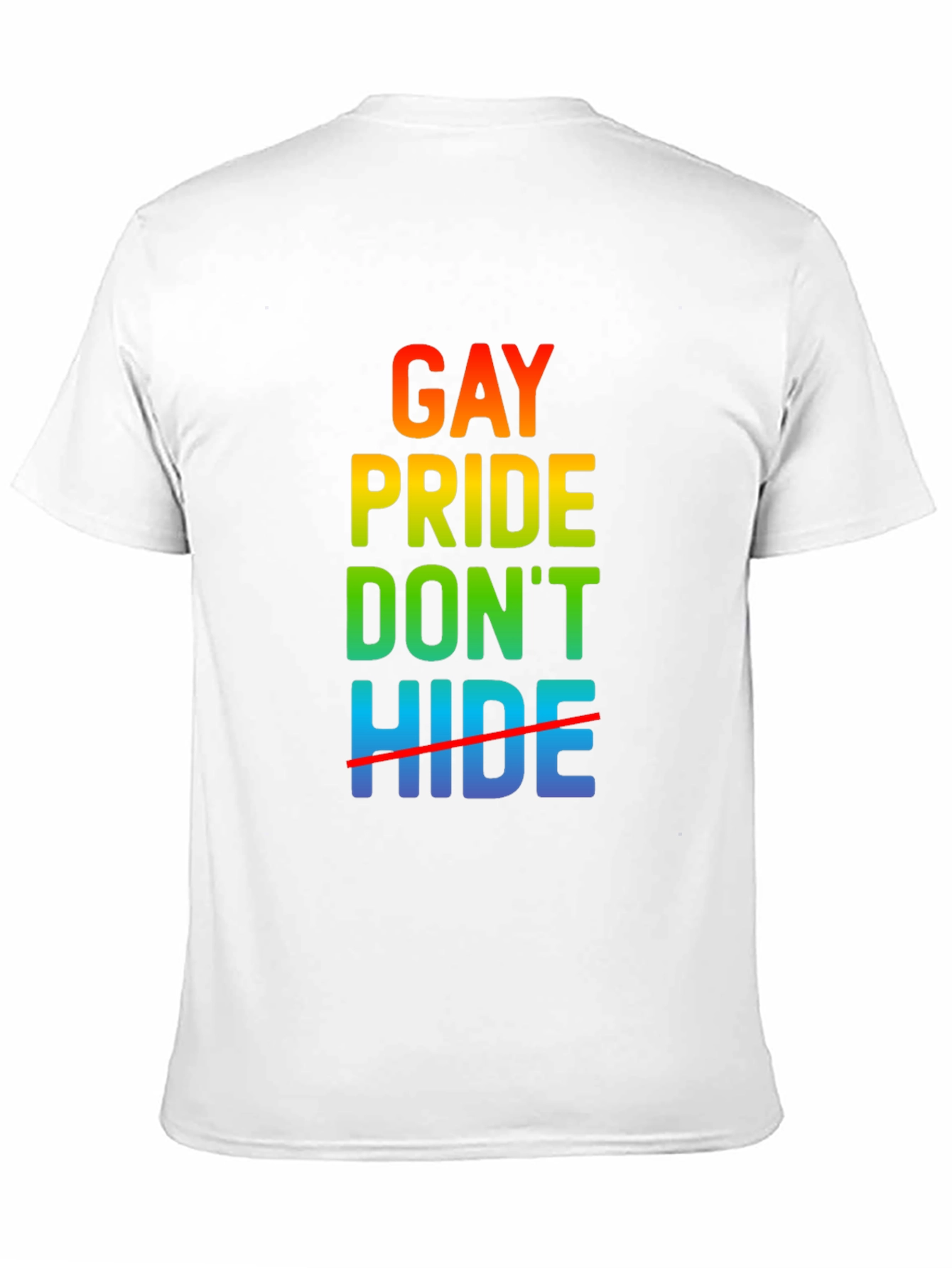 Gay Pride Dont Hide Graphic Tee