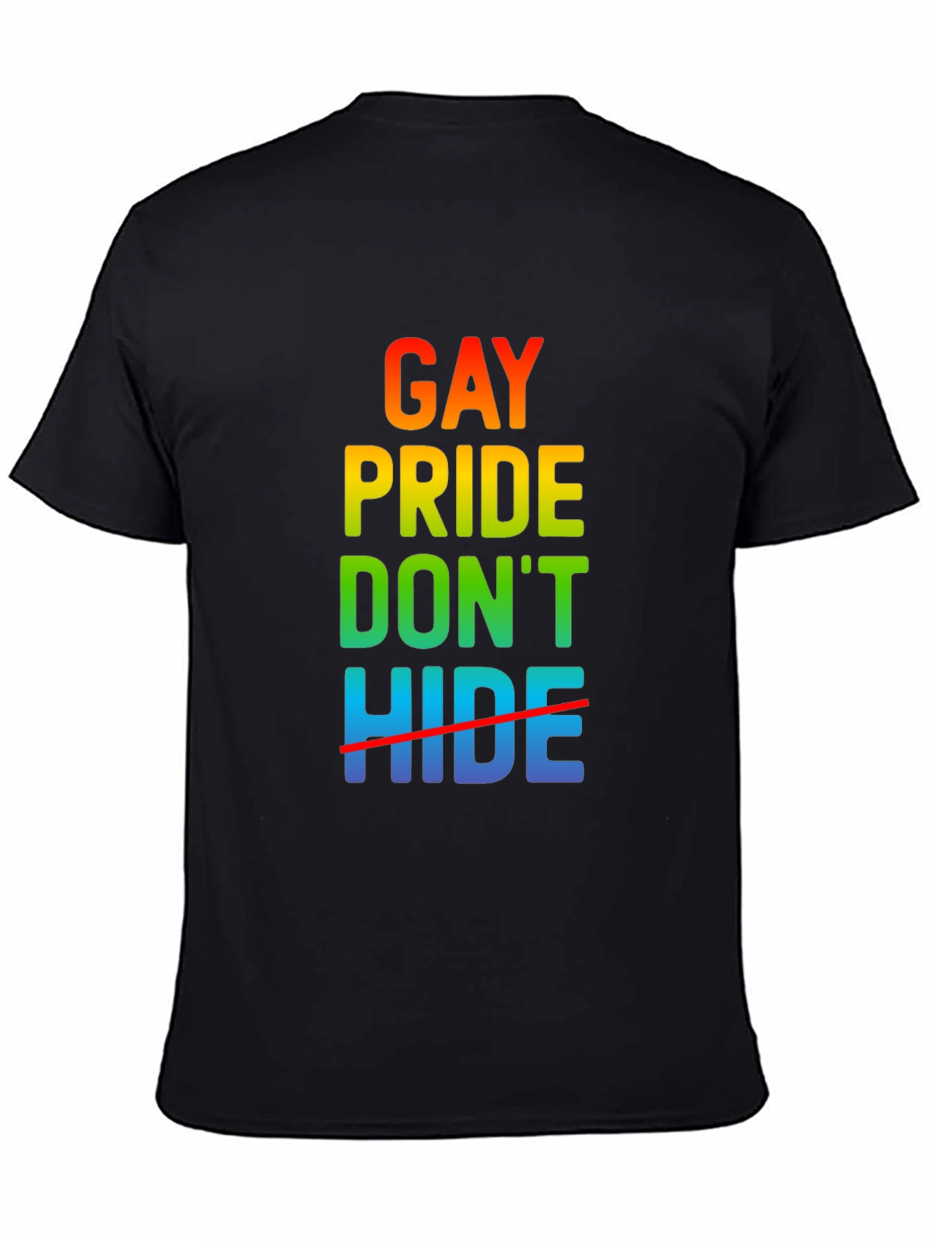 Gay Pride Dont Hide Graphic Tee