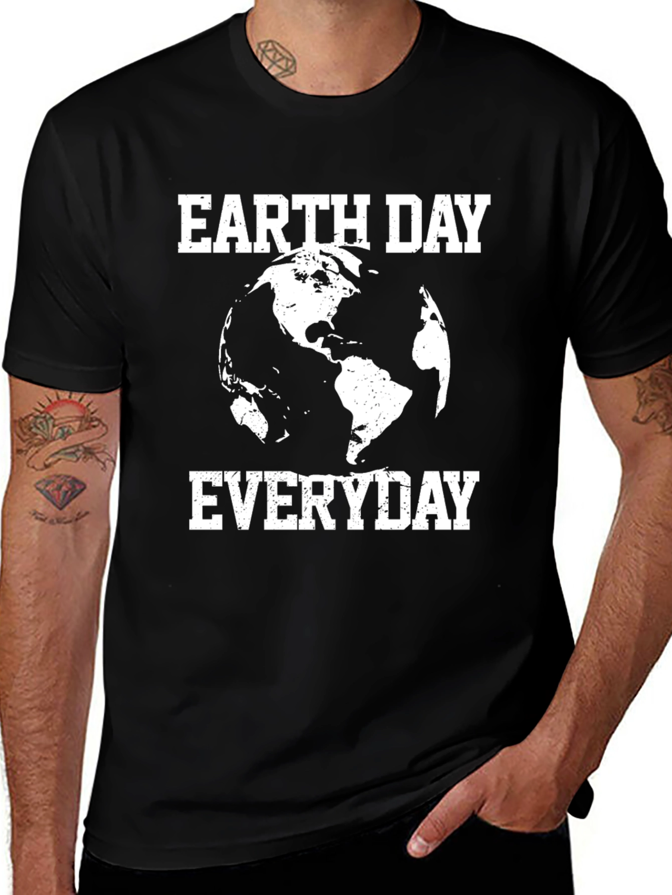 Earth Day Everyday Black T-Shirt