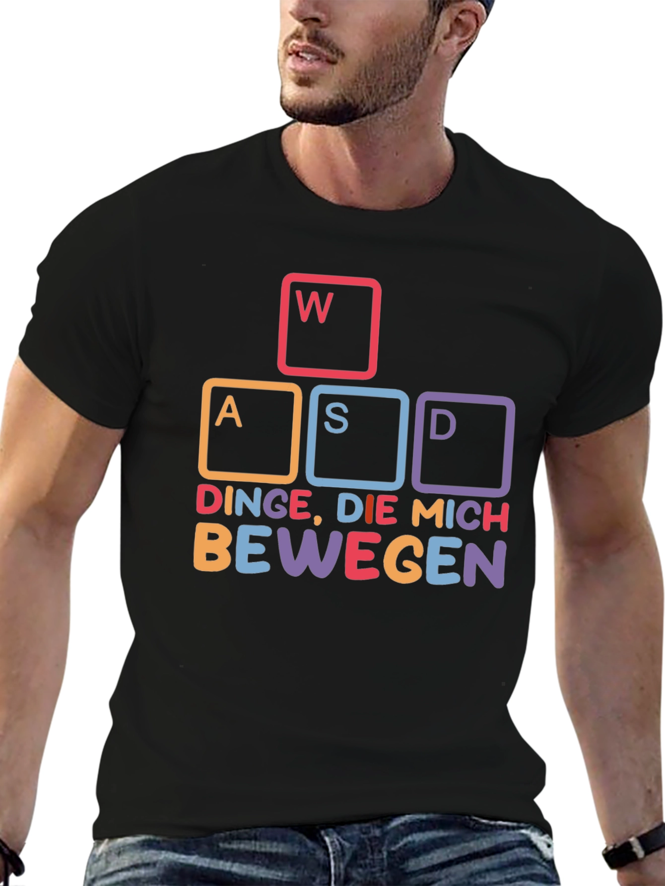 WASD Gaming T-Shirt - DINGE DIE MICH BEWEGEN