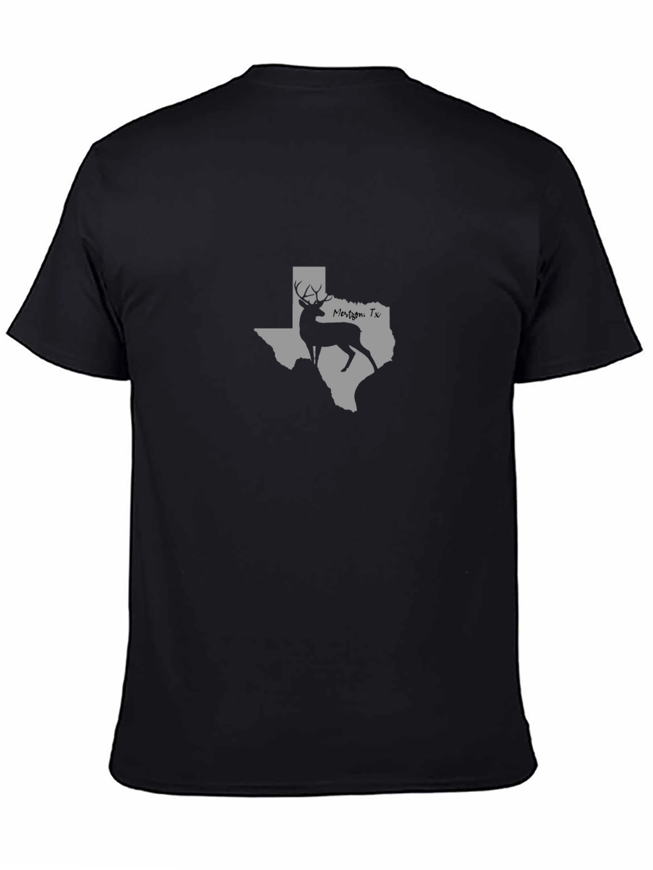 Mens Black Texas Deer Graphic Tee