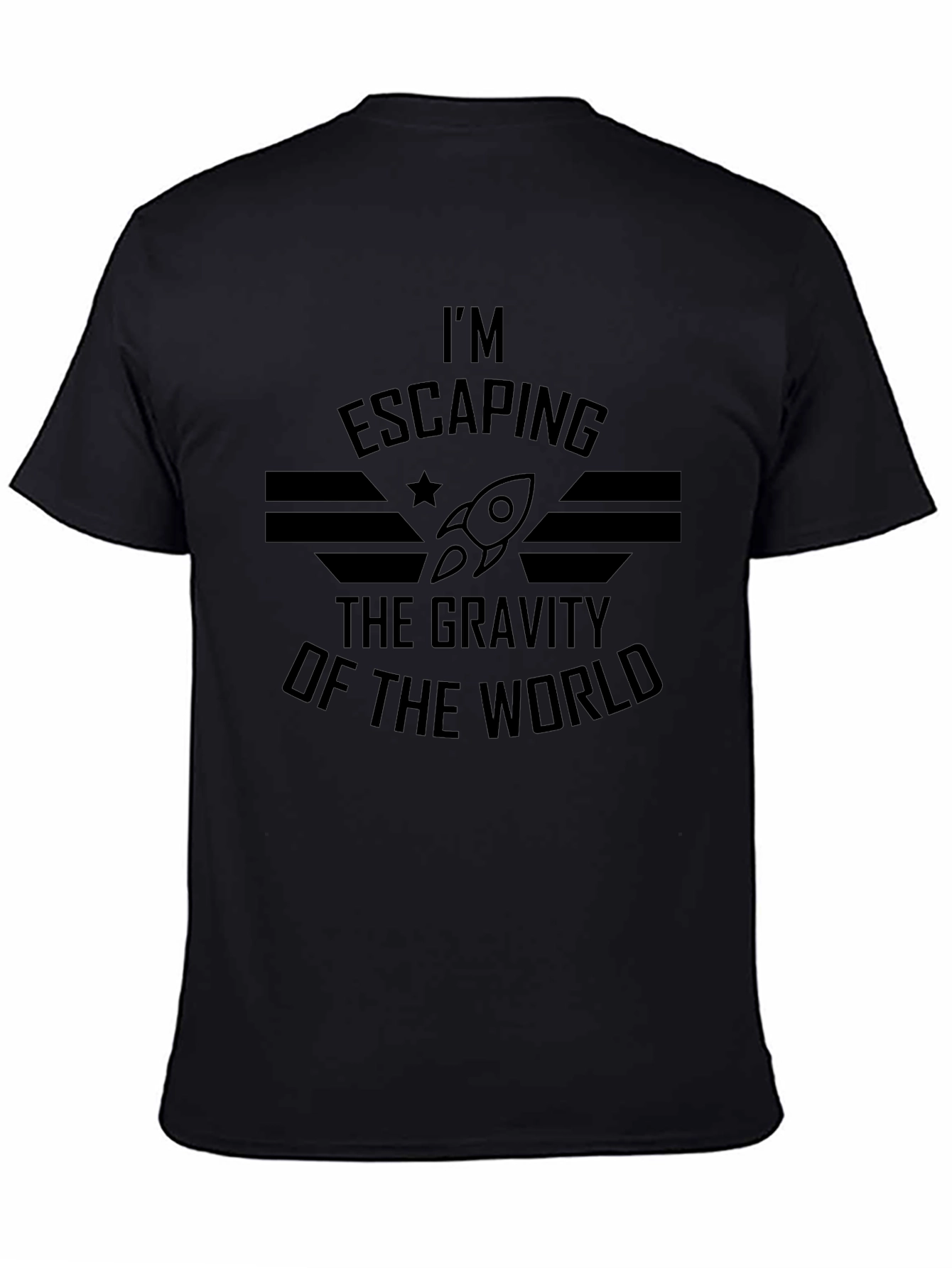 Escaping Gravity T-Shirt - Mens Black Graphic Tee