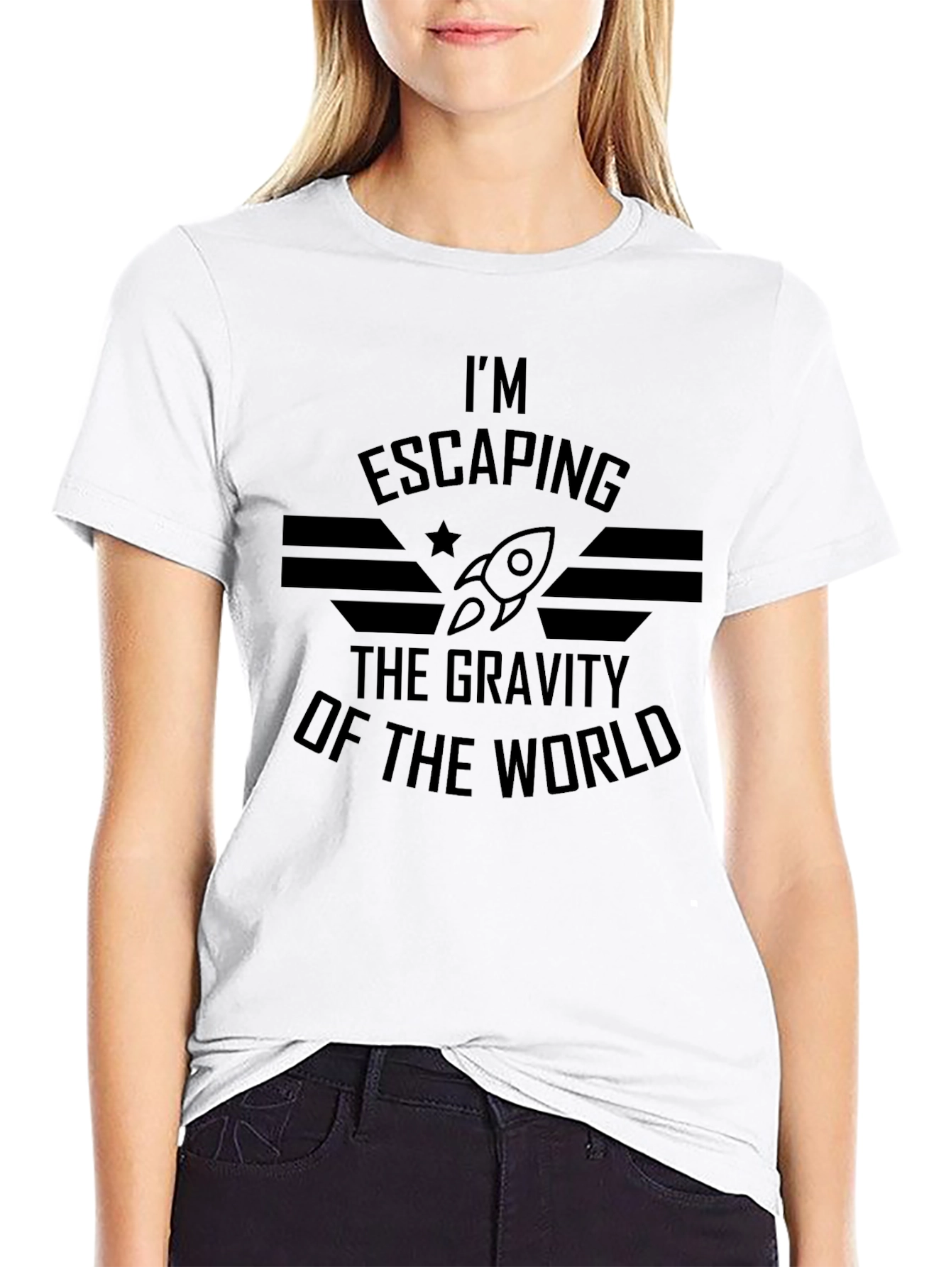 Escaping Gravity T-Shirt - Mens Black Graphic Tee