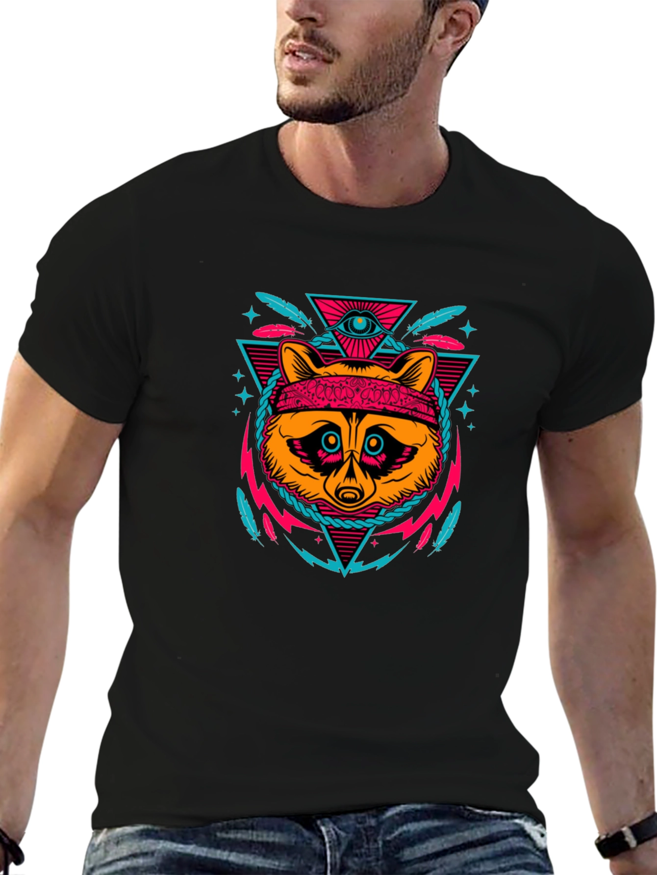 Cool Raccoon Graphic Tee - Edgy Streetwear