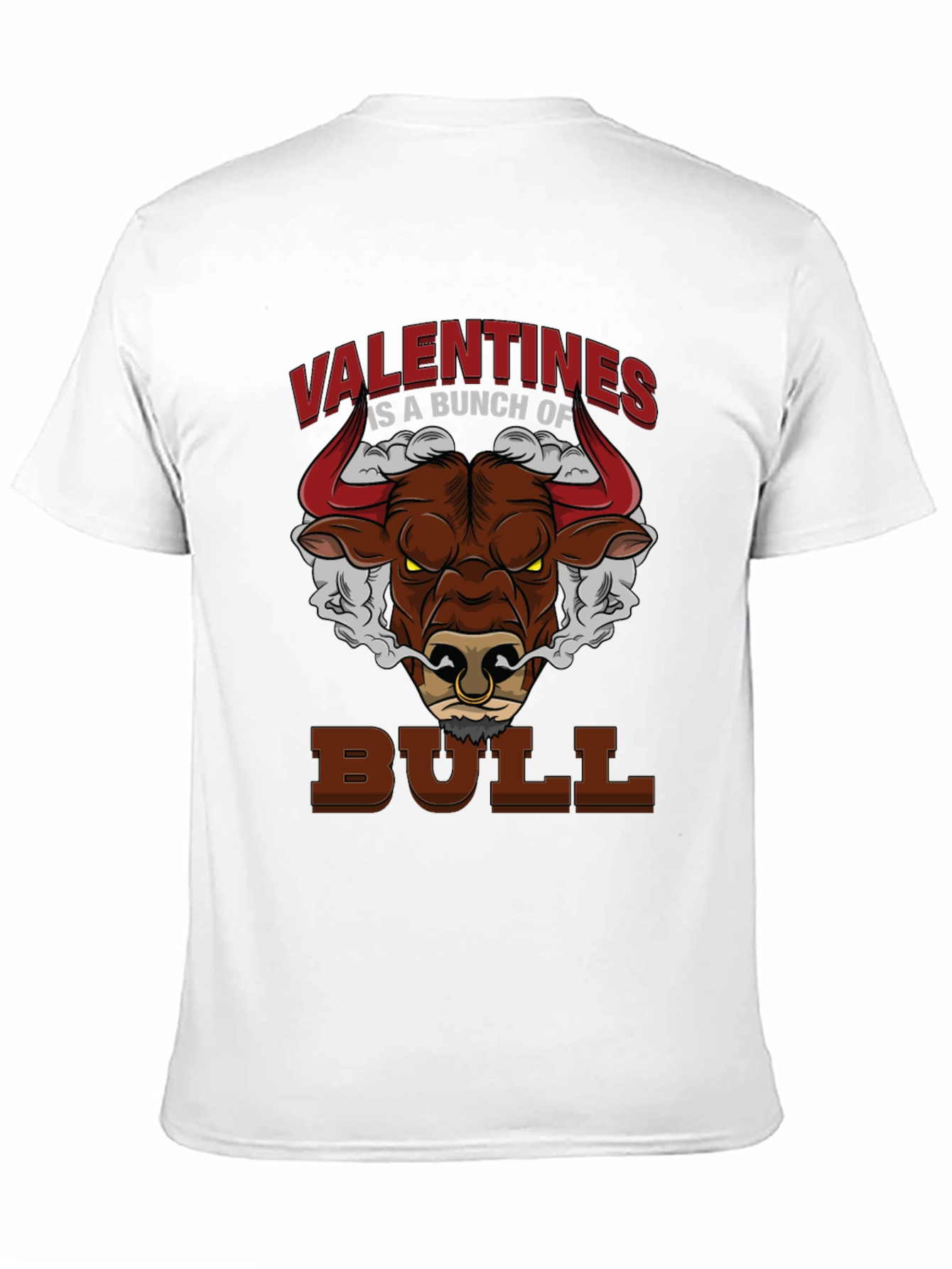Valentines Bull Graphic T-Shirt - Funny Anti-Valentine Tee