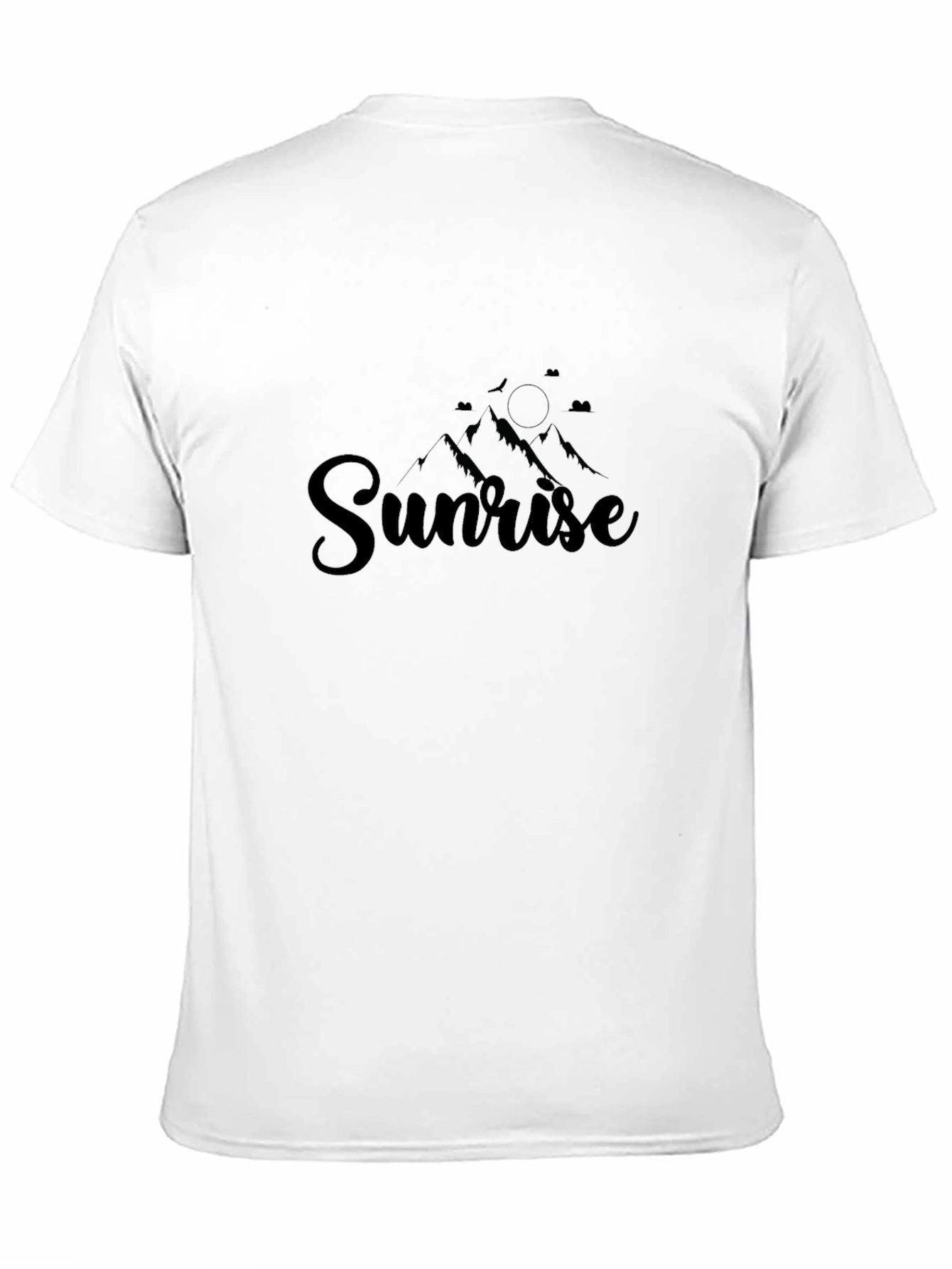Sunrise Mountain Graphic Tee - Stylish Black T-Shirt
