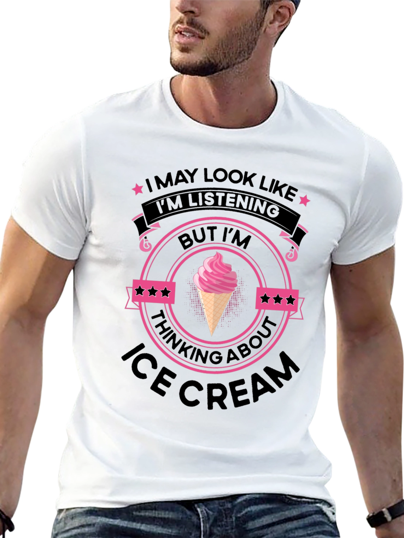 Ice Cream Minded Black T-Shirt