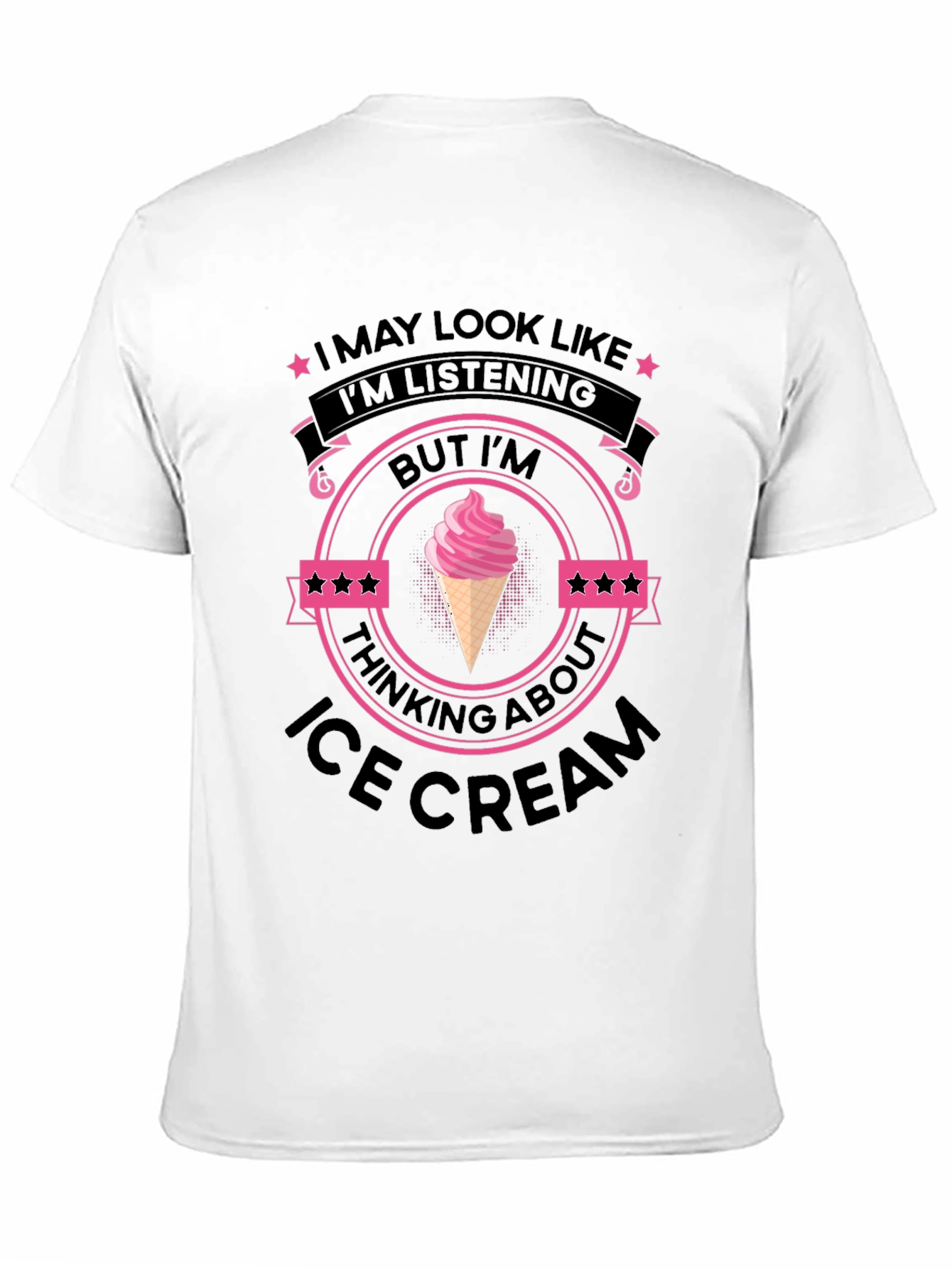 Ice Cream Minded Black T-Shirt