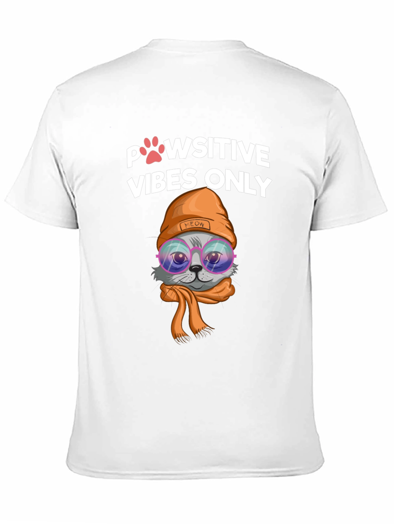 Pawsitive Vibes Cat Graphic Tee - Trendy Style!